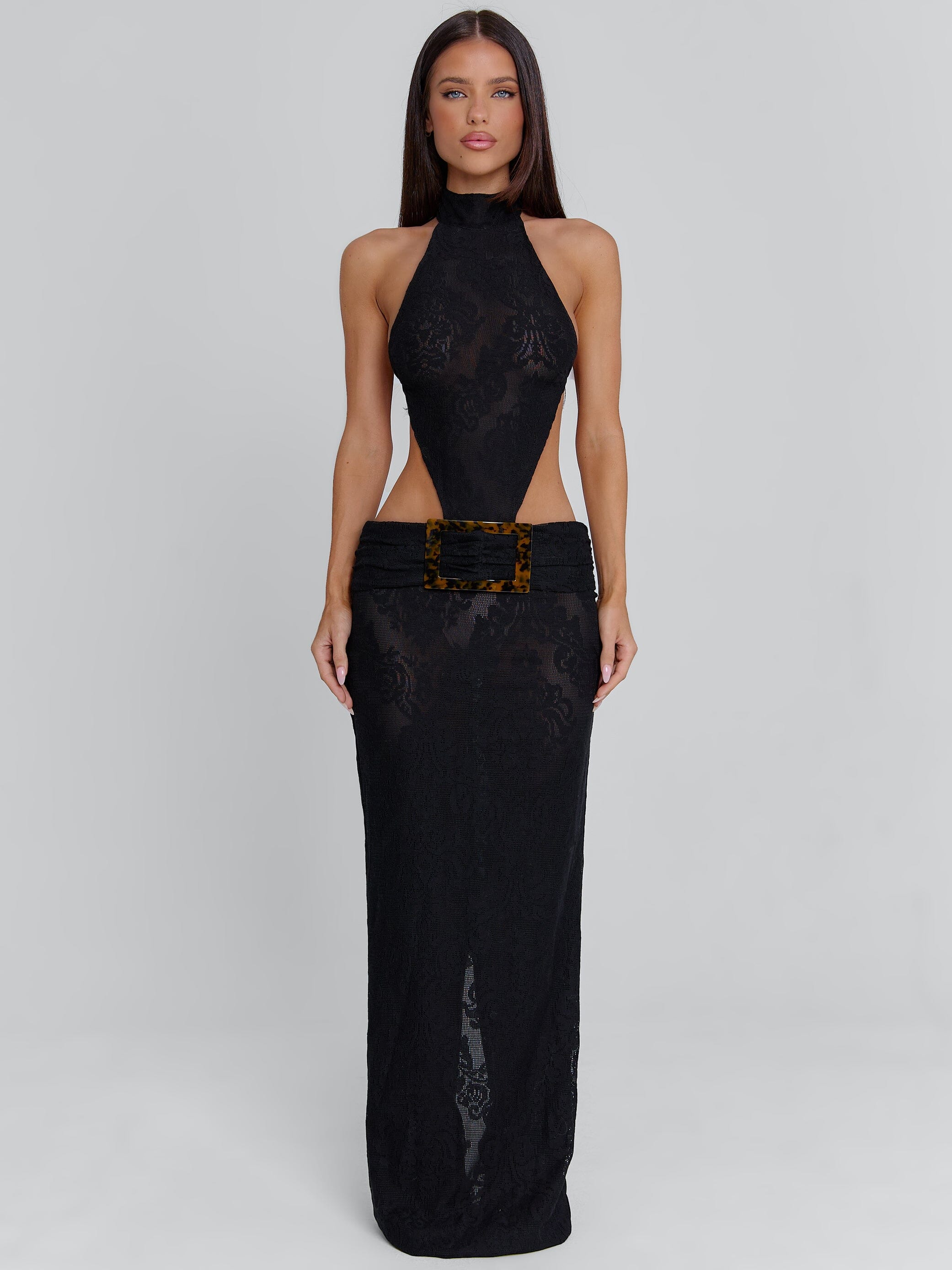 ALBINAE MAXI DRESS BLACK - Image 3