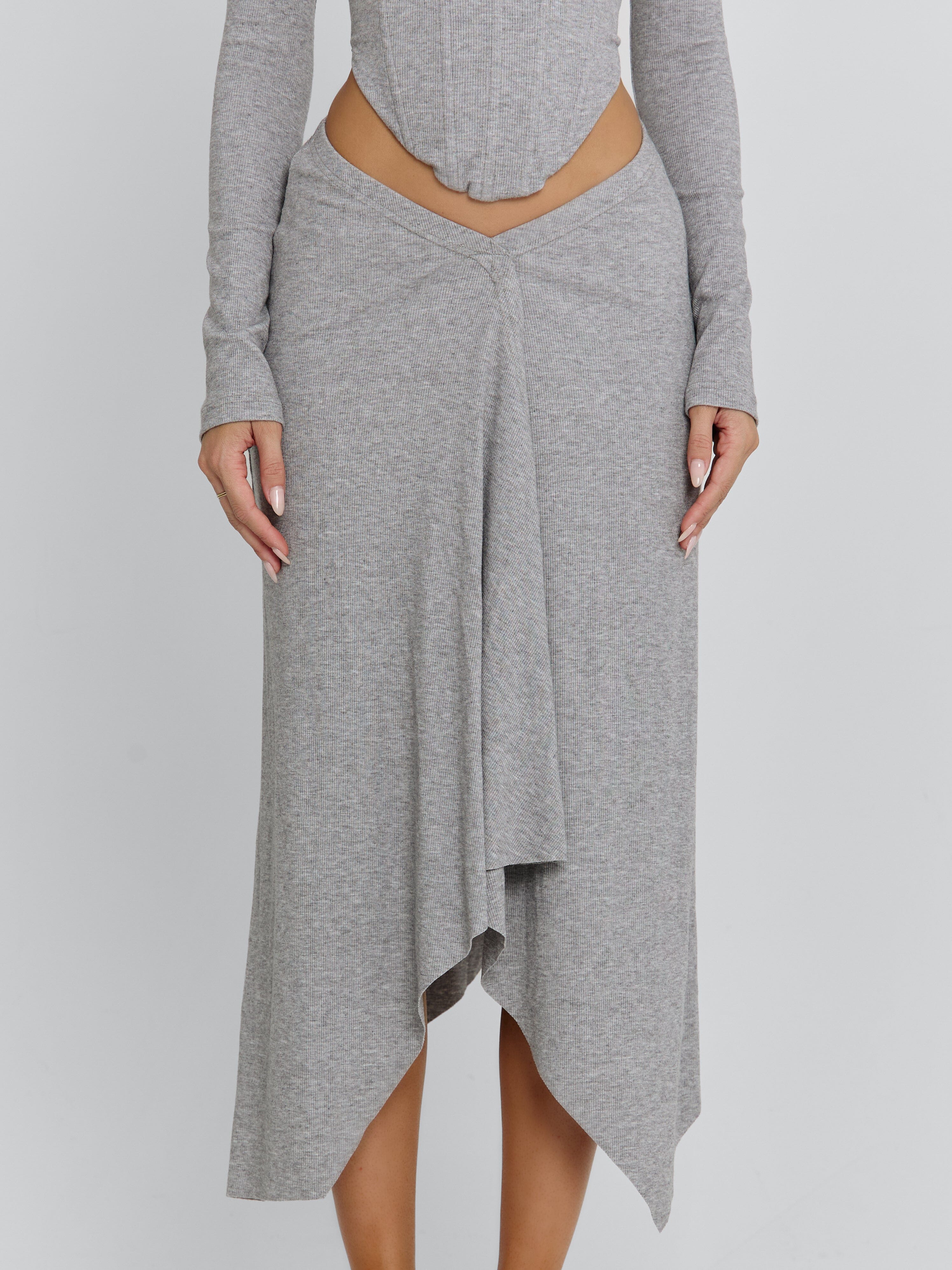AMELIS MAXI SKIRT GREY - Image 3