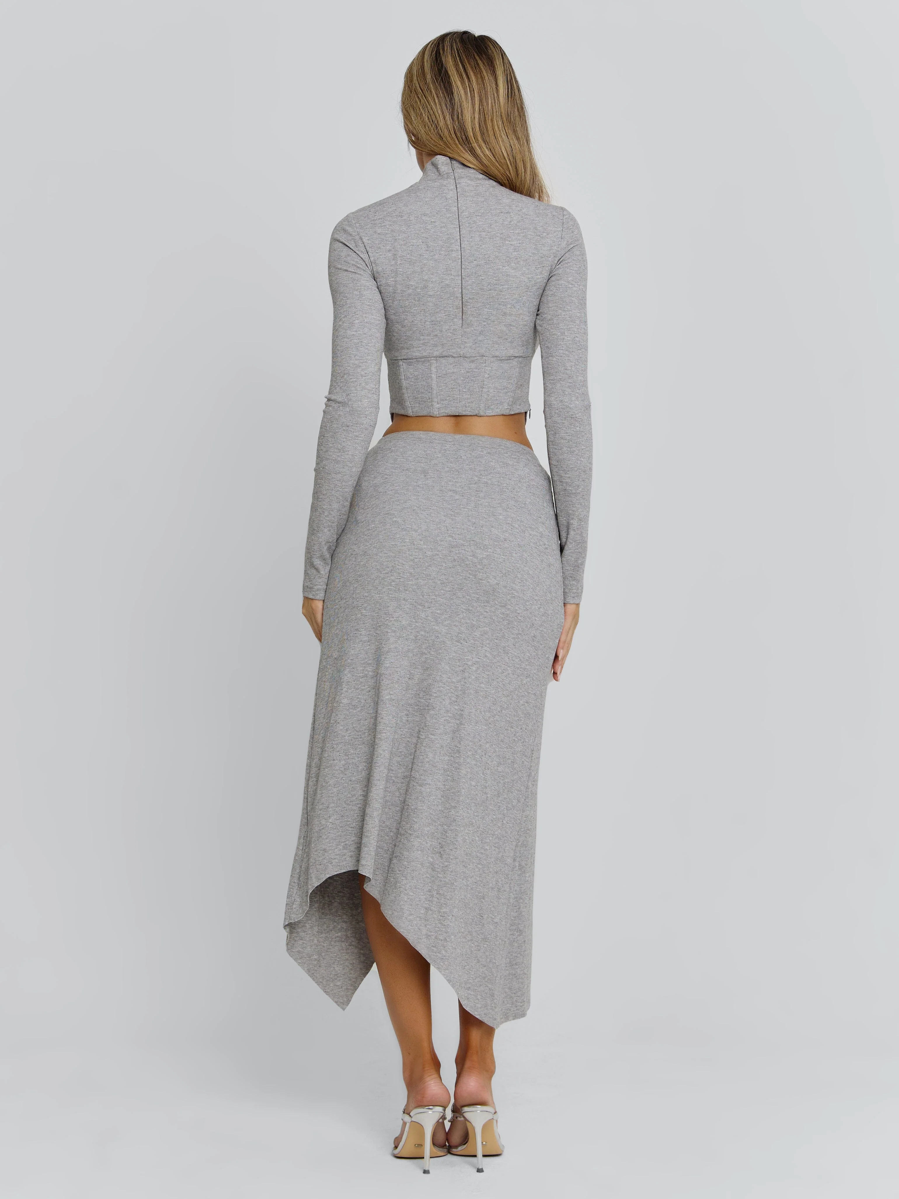 AMELIS MAXI SKIRT GREY - Image 5
