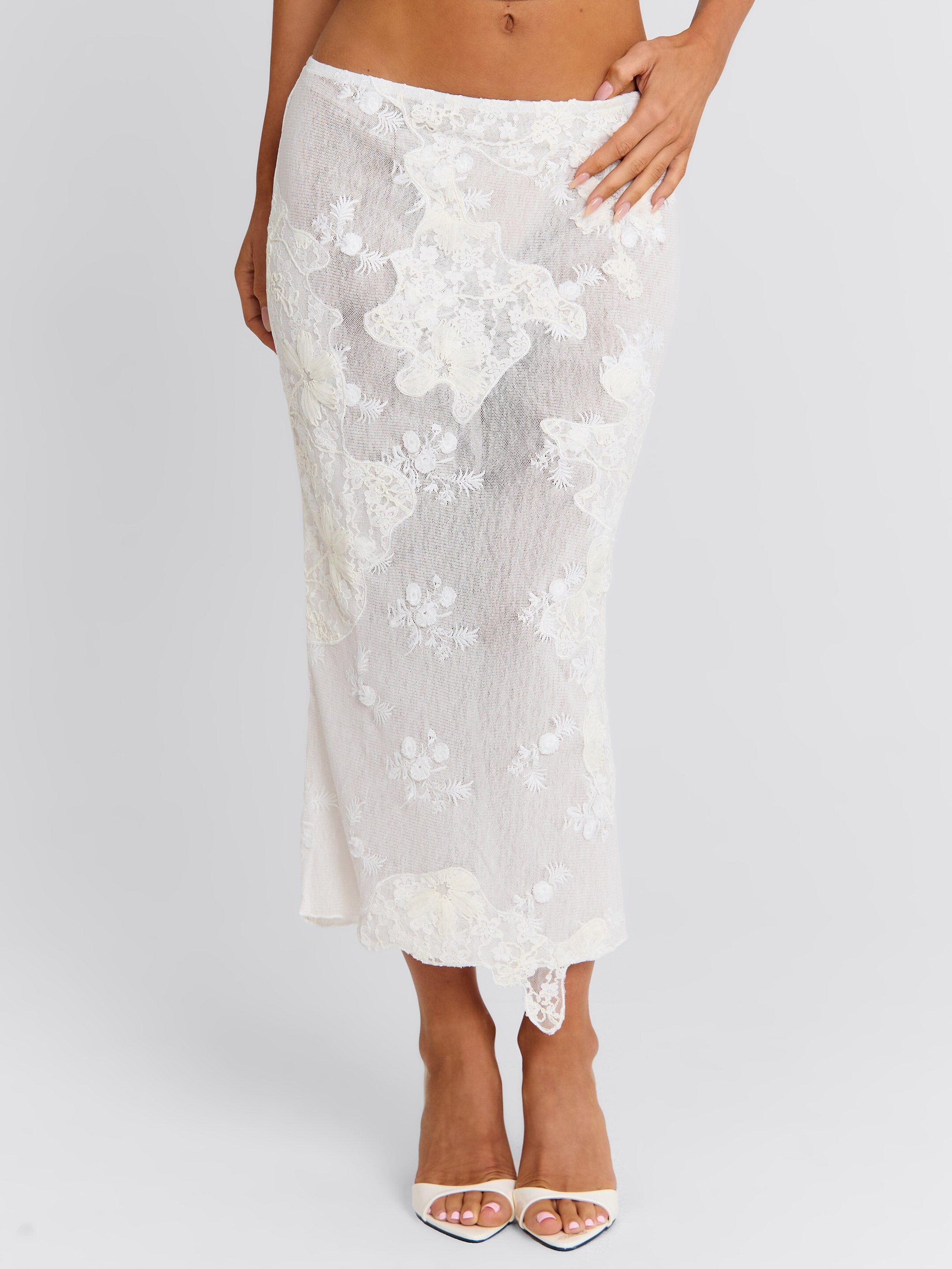 ANTONELLA MIDI SKIRT WHITE - Image 4