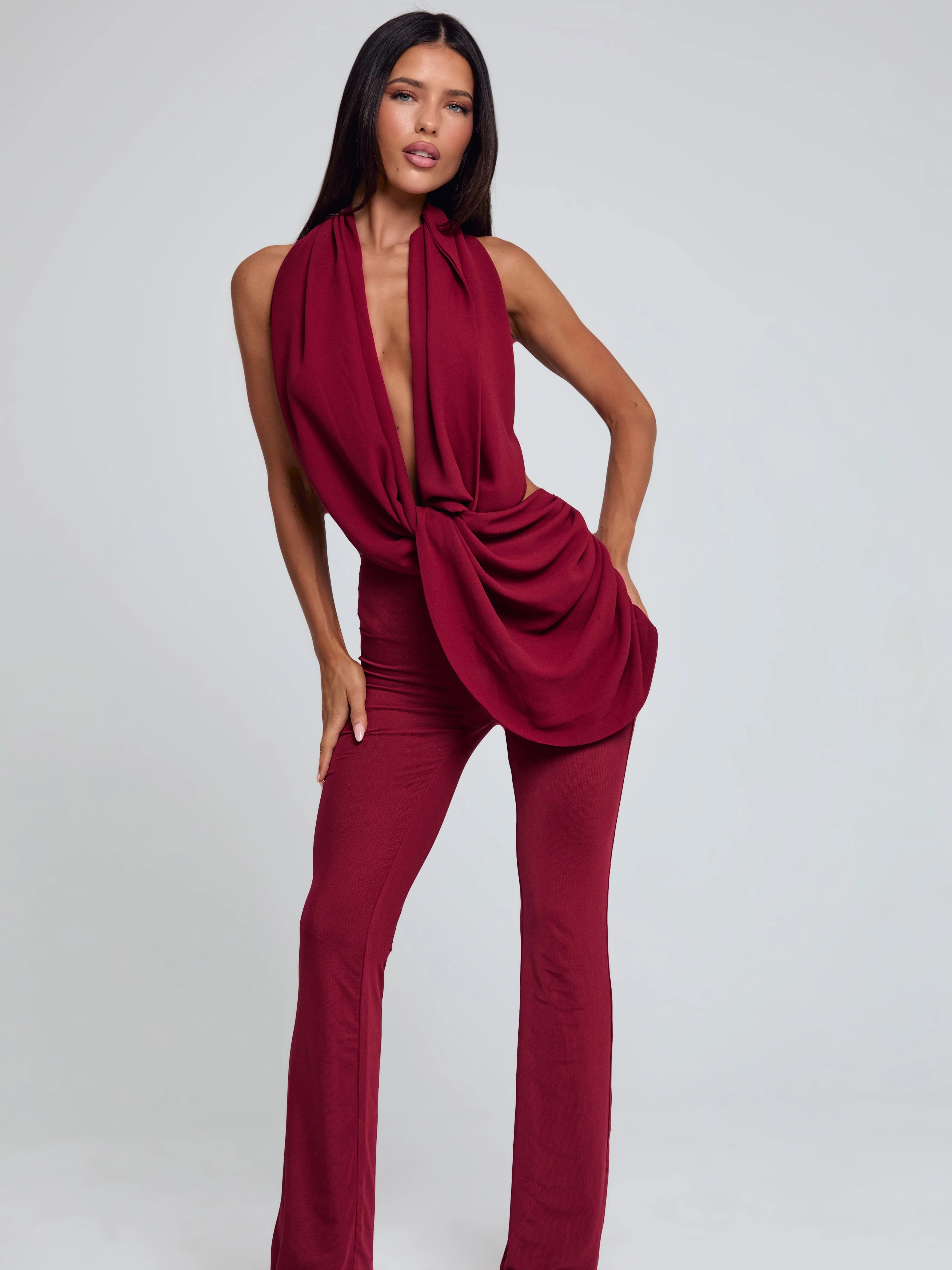 ARLEN JUMPSUIT BURGUNDY - Image 3