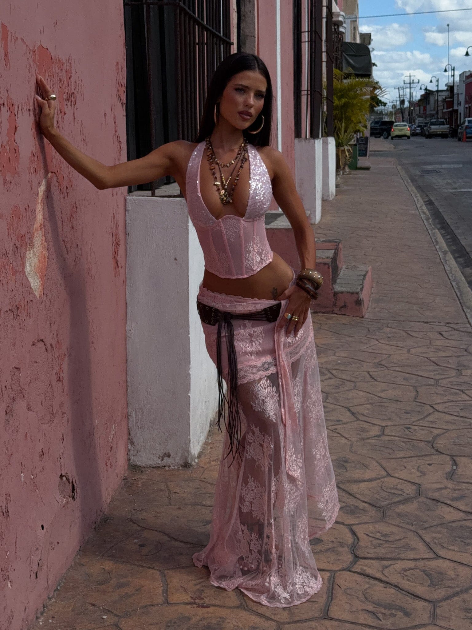 DEBBIE MAXI SKIRT PINK - Image 2
