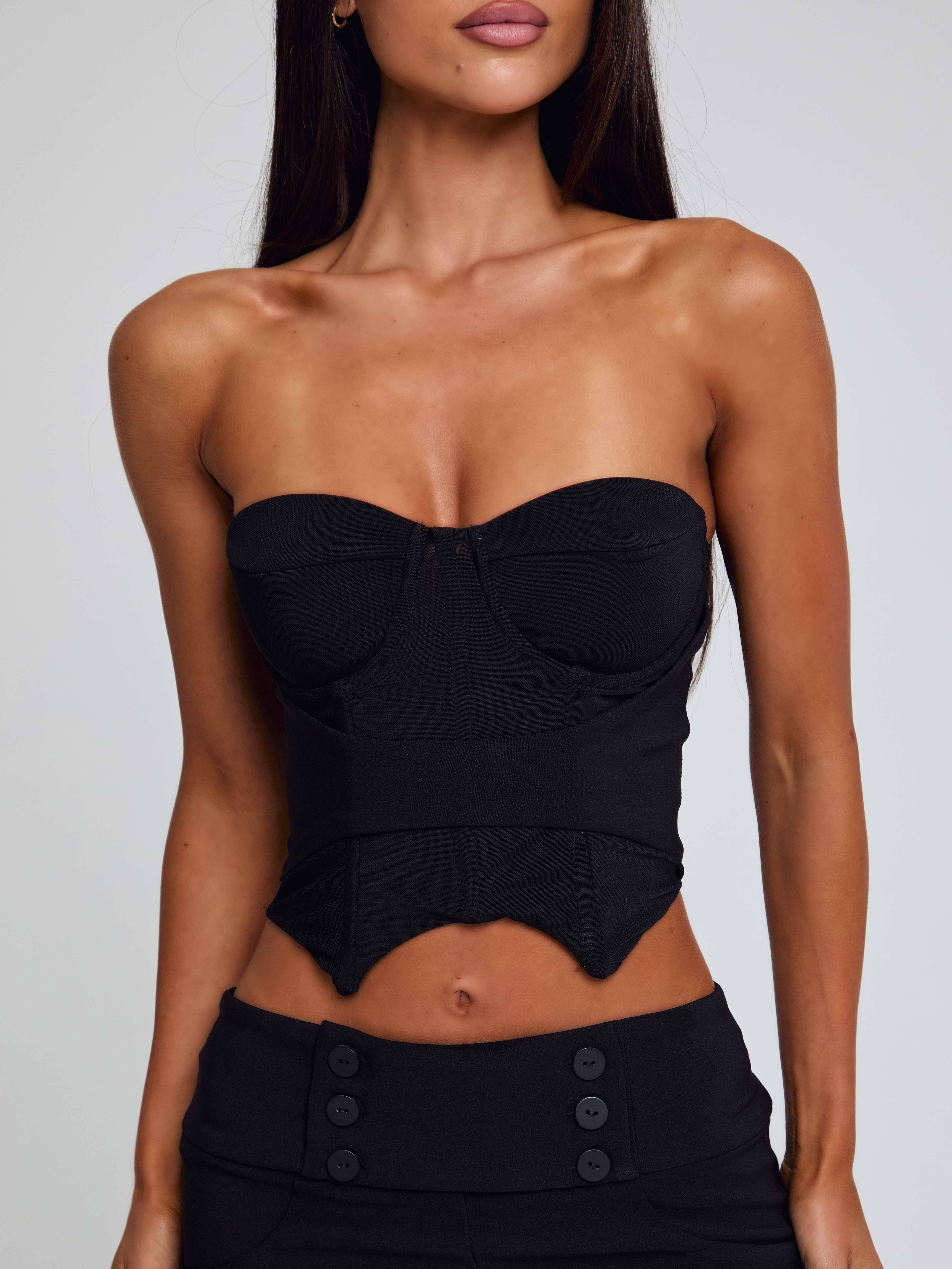 ELLIS CORSET TOP BLACK - Image 2