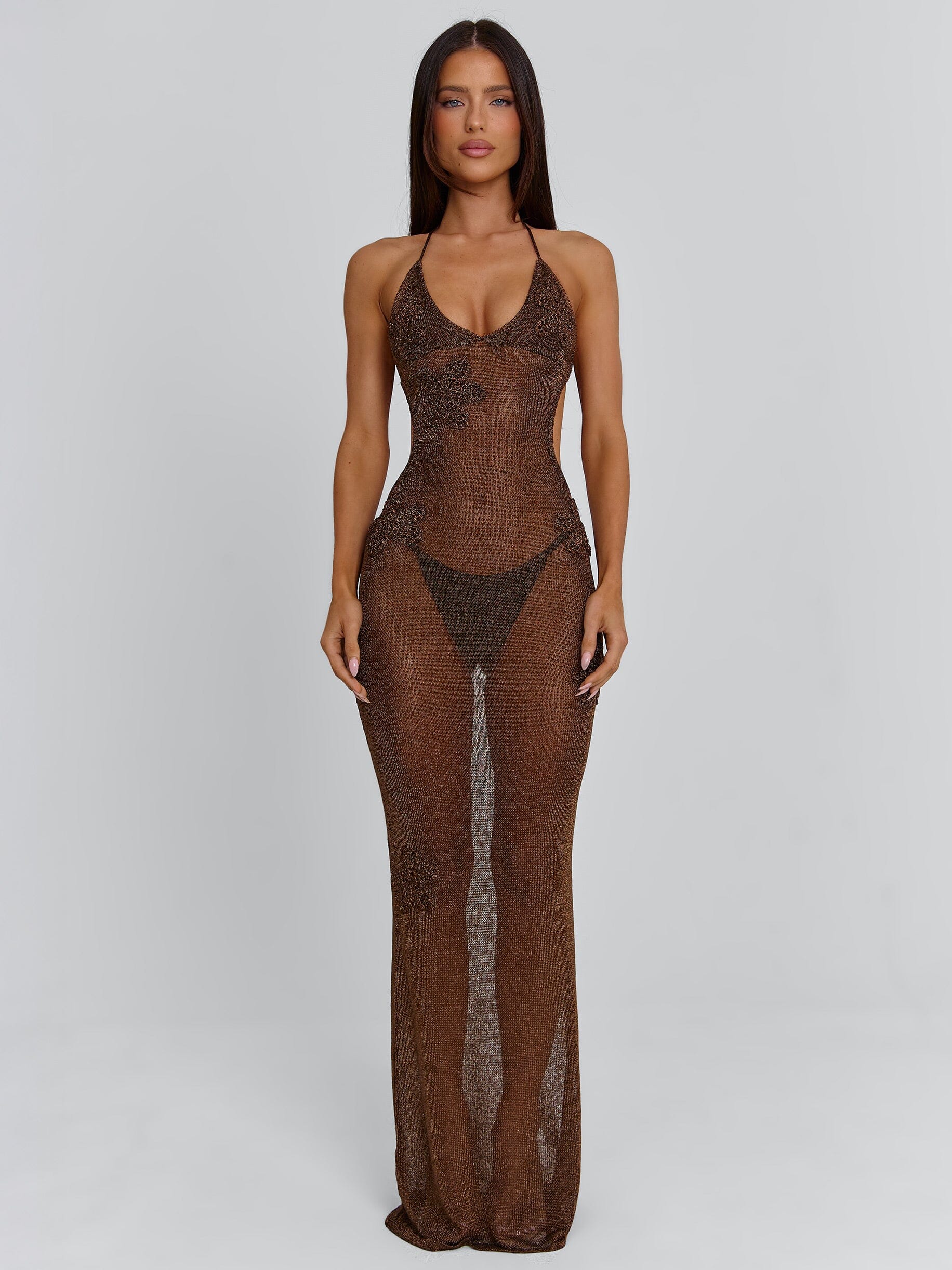 ESMERALDA MAXI DRESS CHOCOLATE - Image 3