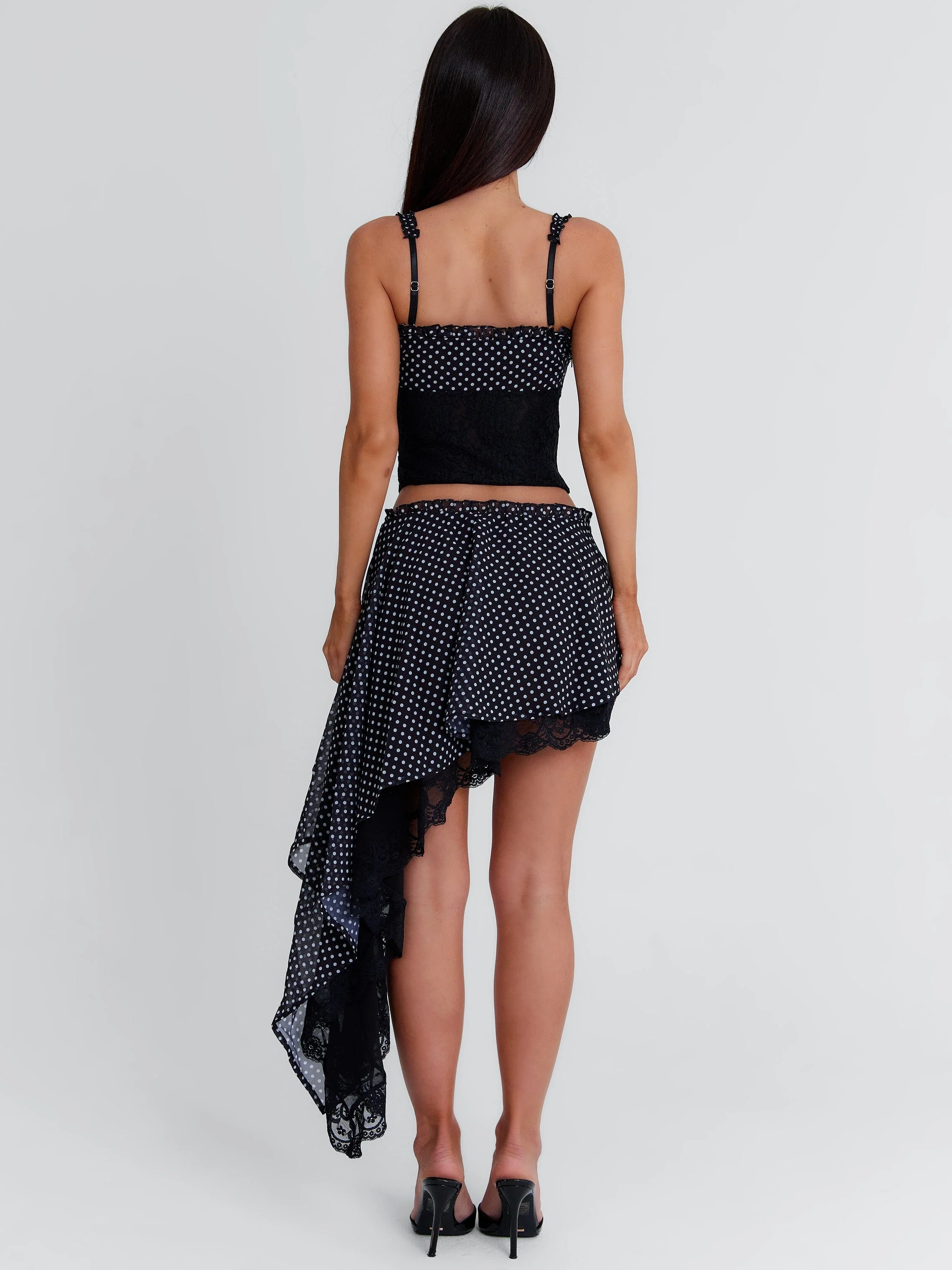 FABLE MINI SKIRT BLACK POLKA DOT - Image 8