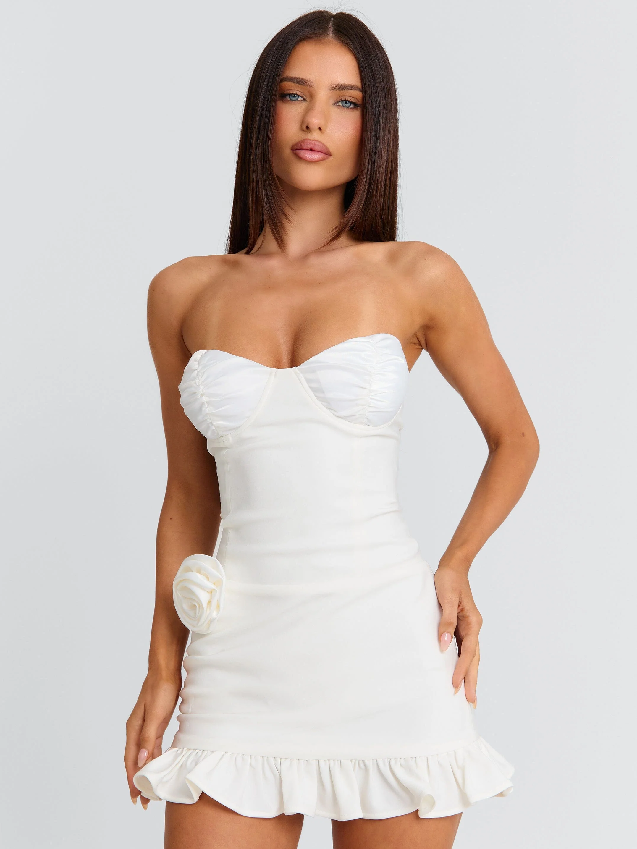 FINLAY MINI DRESS WHITE - Image 5