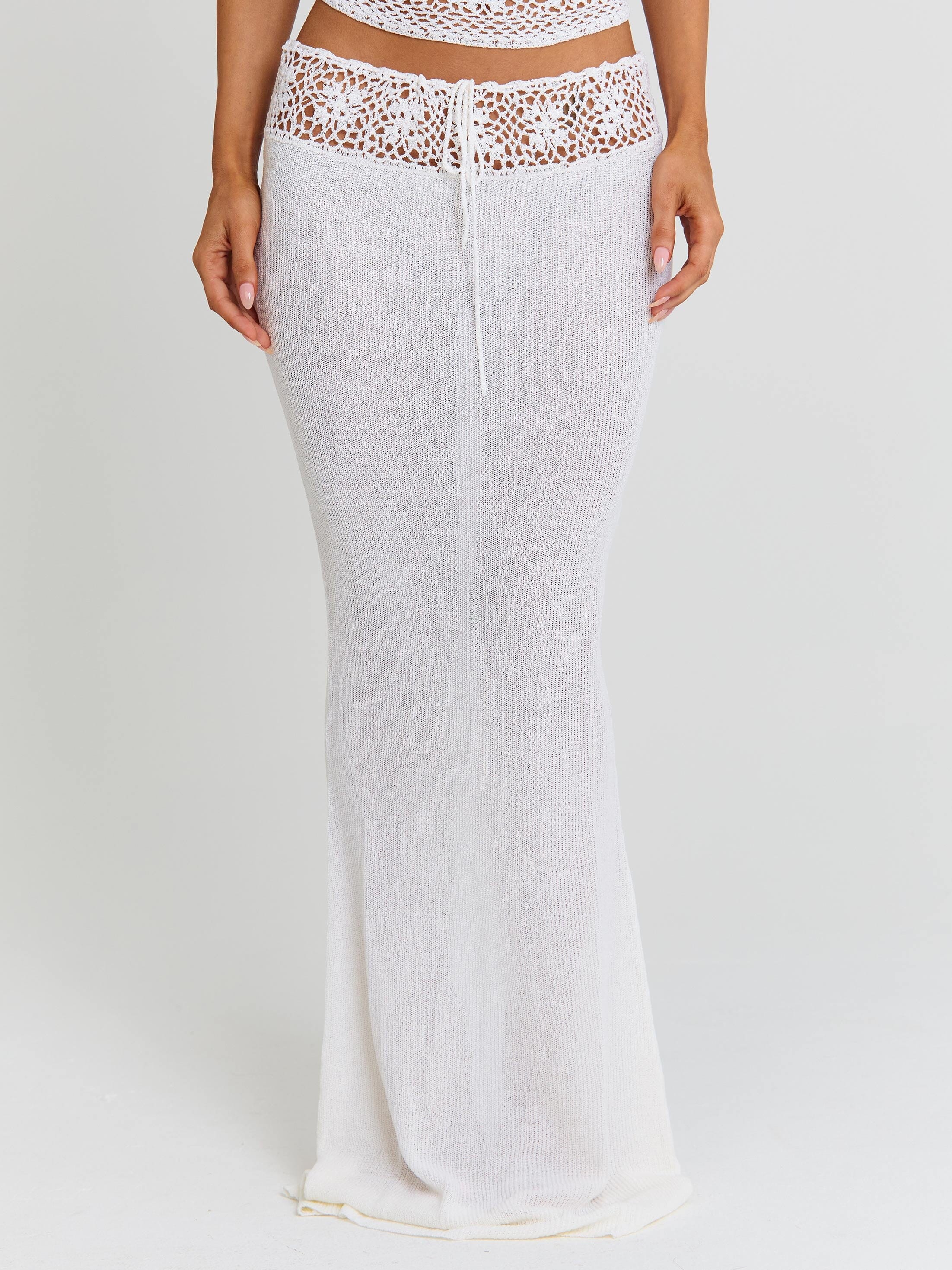 HARRIETT MAXI SKIRT WHITE - Image 5