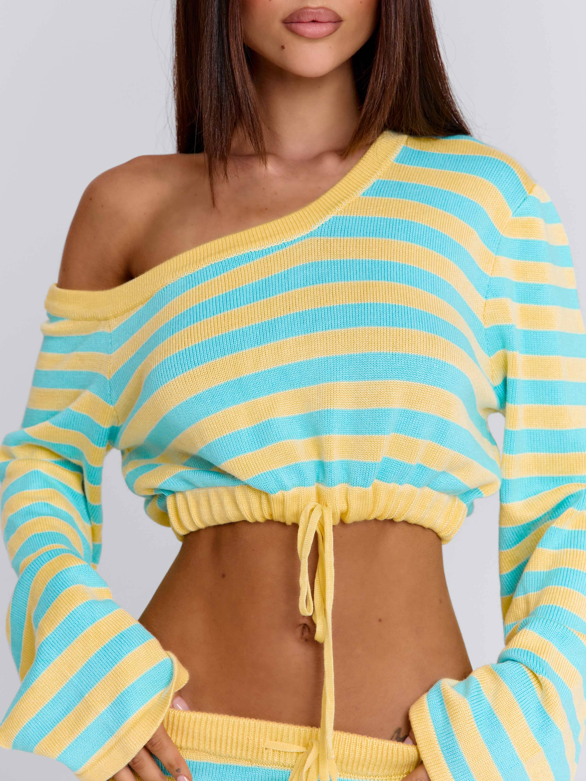HATTIE TOP BLUE AND YELLOW STRIPE - Image 3