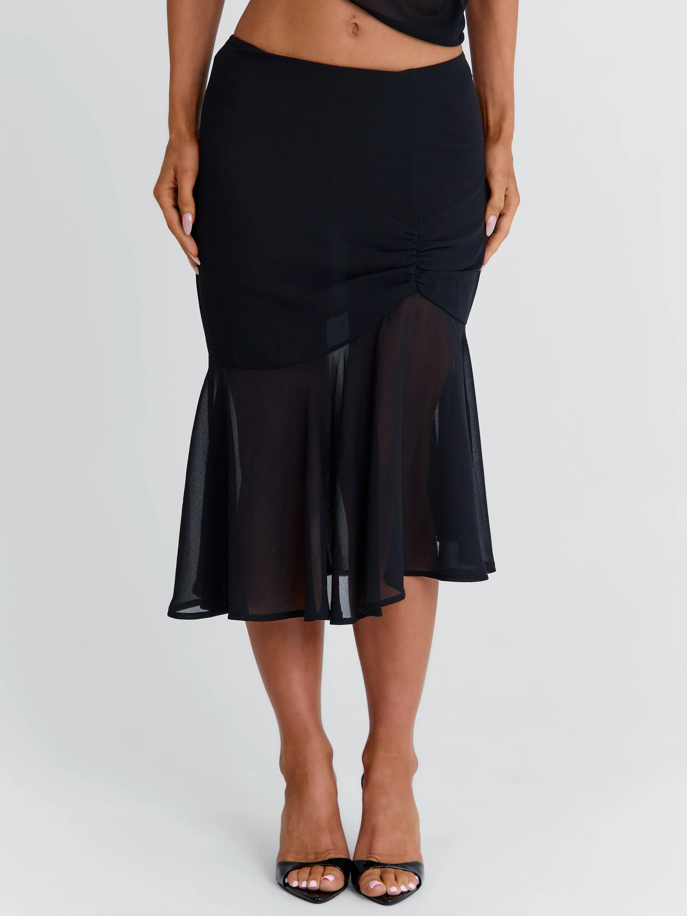 ITZELI MIDI SKIRT BLACK - Image 6