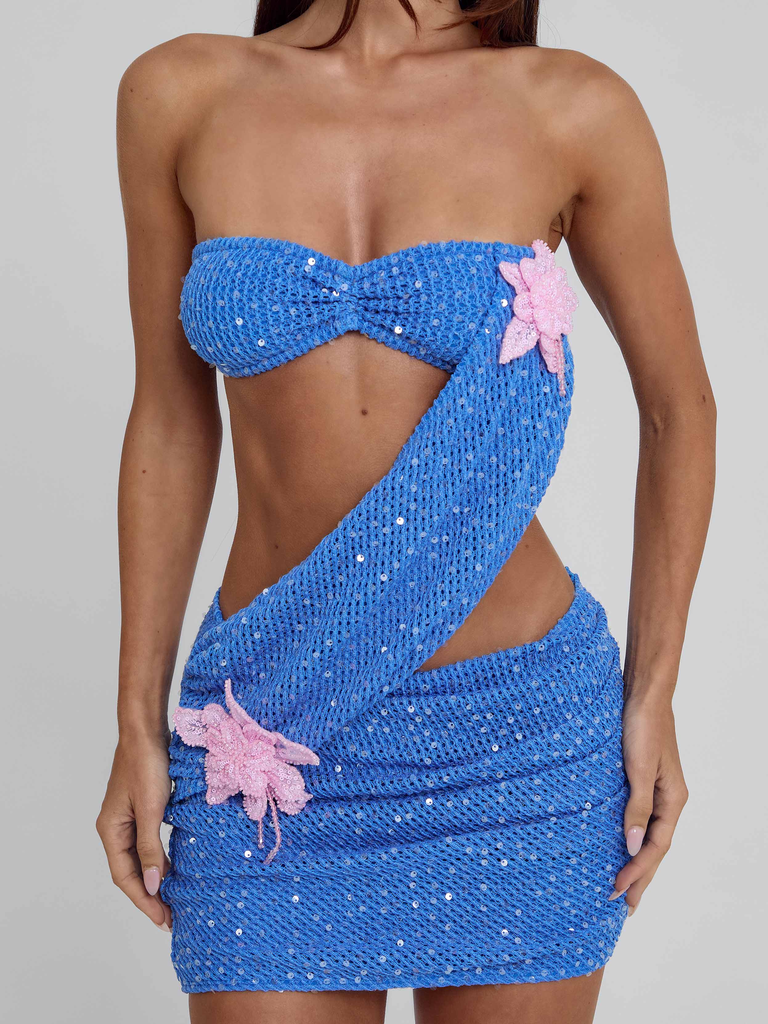LETICIA MINI DRESS BLUE - Image 7