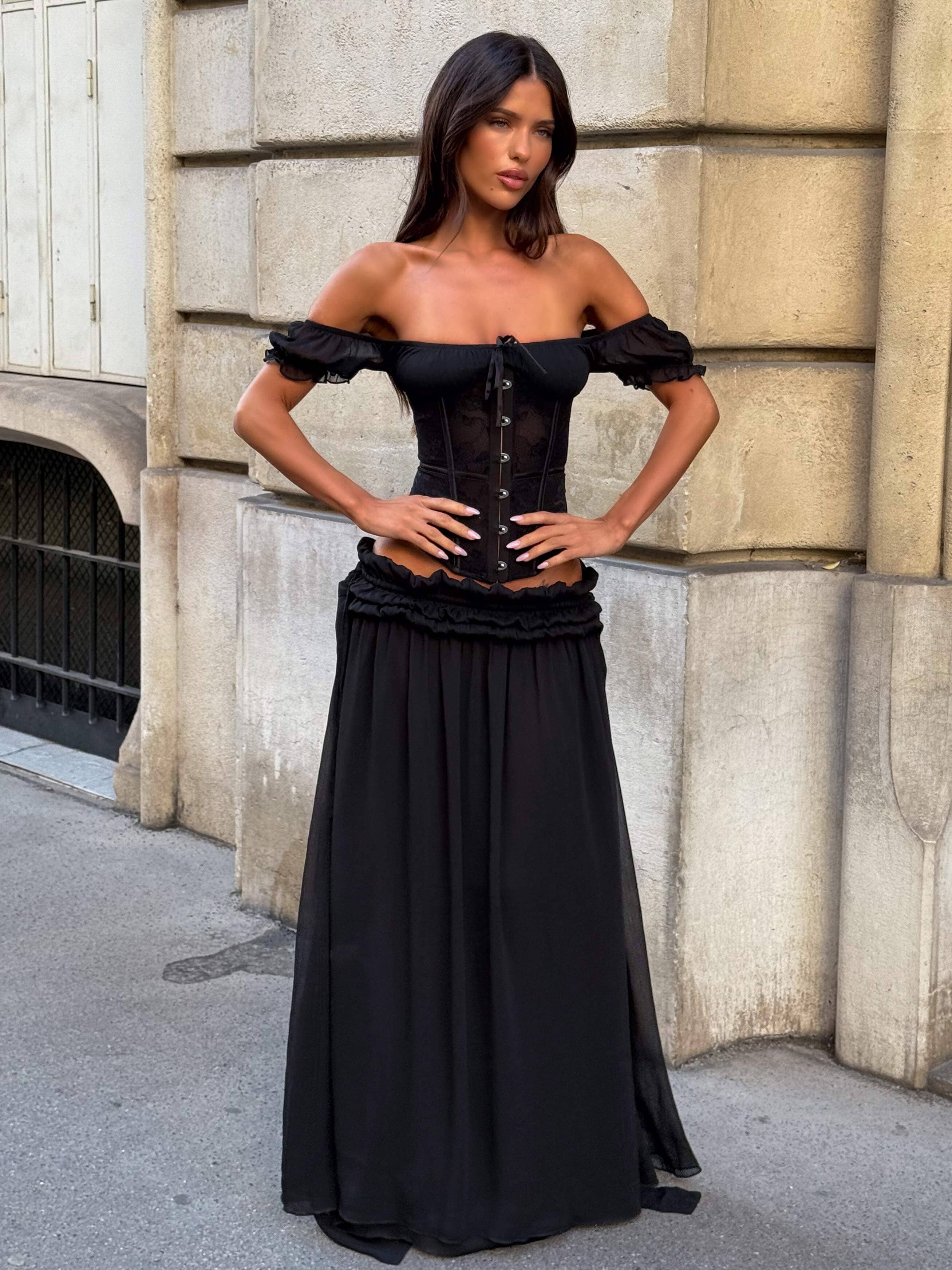 LUBELA MAXI SKIRT BLACK - Image 2