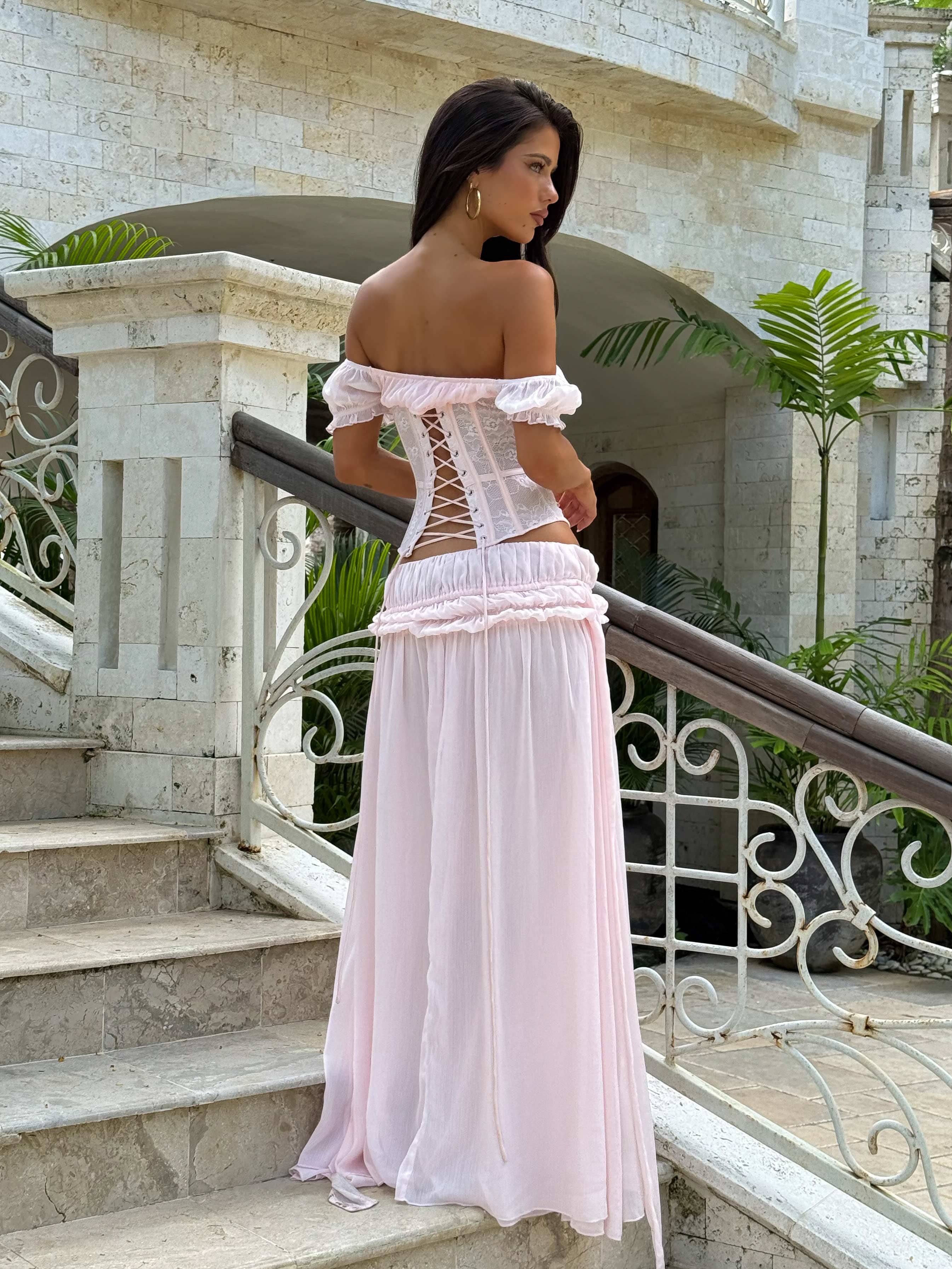 LUBELA MAXI SKIRT BLUSH - Image 3