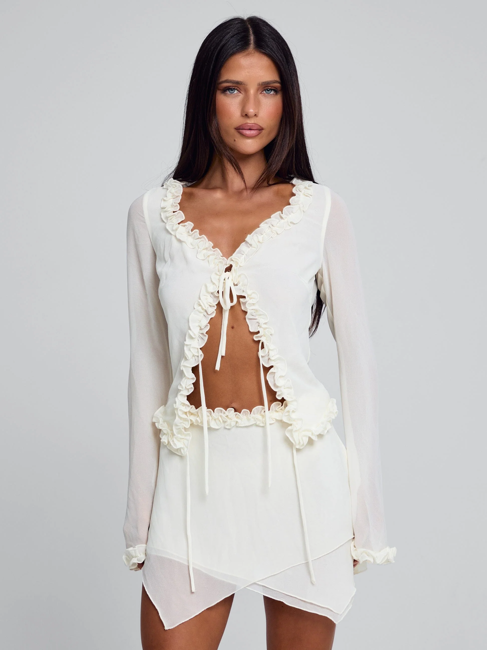 MAE MINI SKIRT IVORY - Image 4