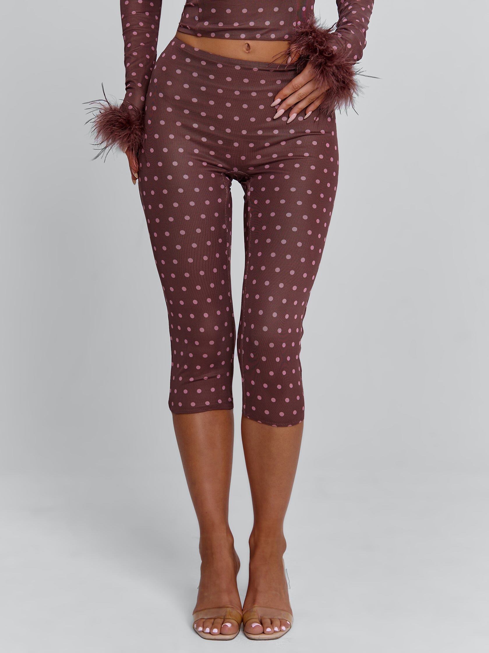 MAHRIA PANT BROWN POLKA DOT - Image 2
