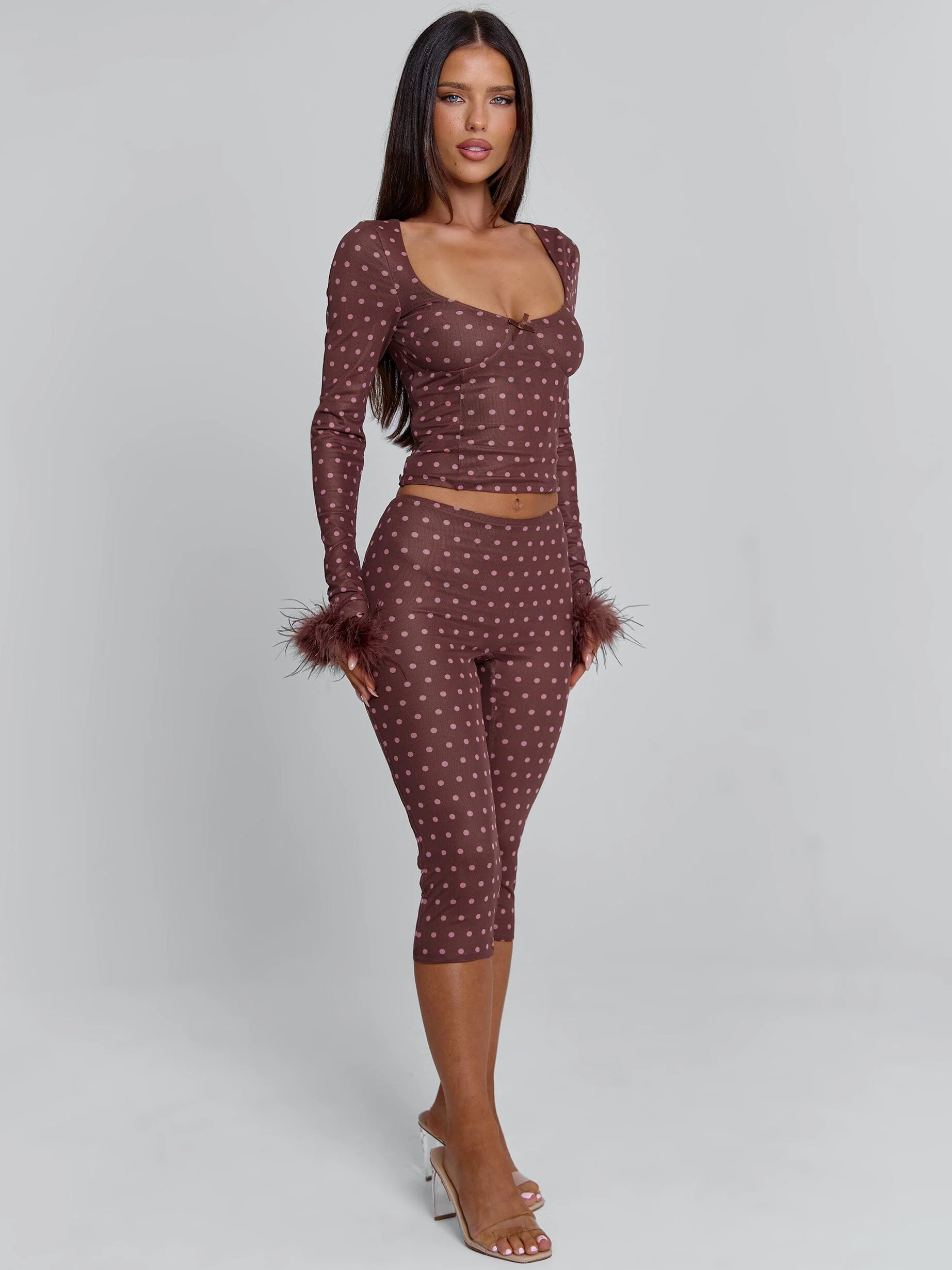 MAHRIA TOP BROWN POLKA DOT - Image 5