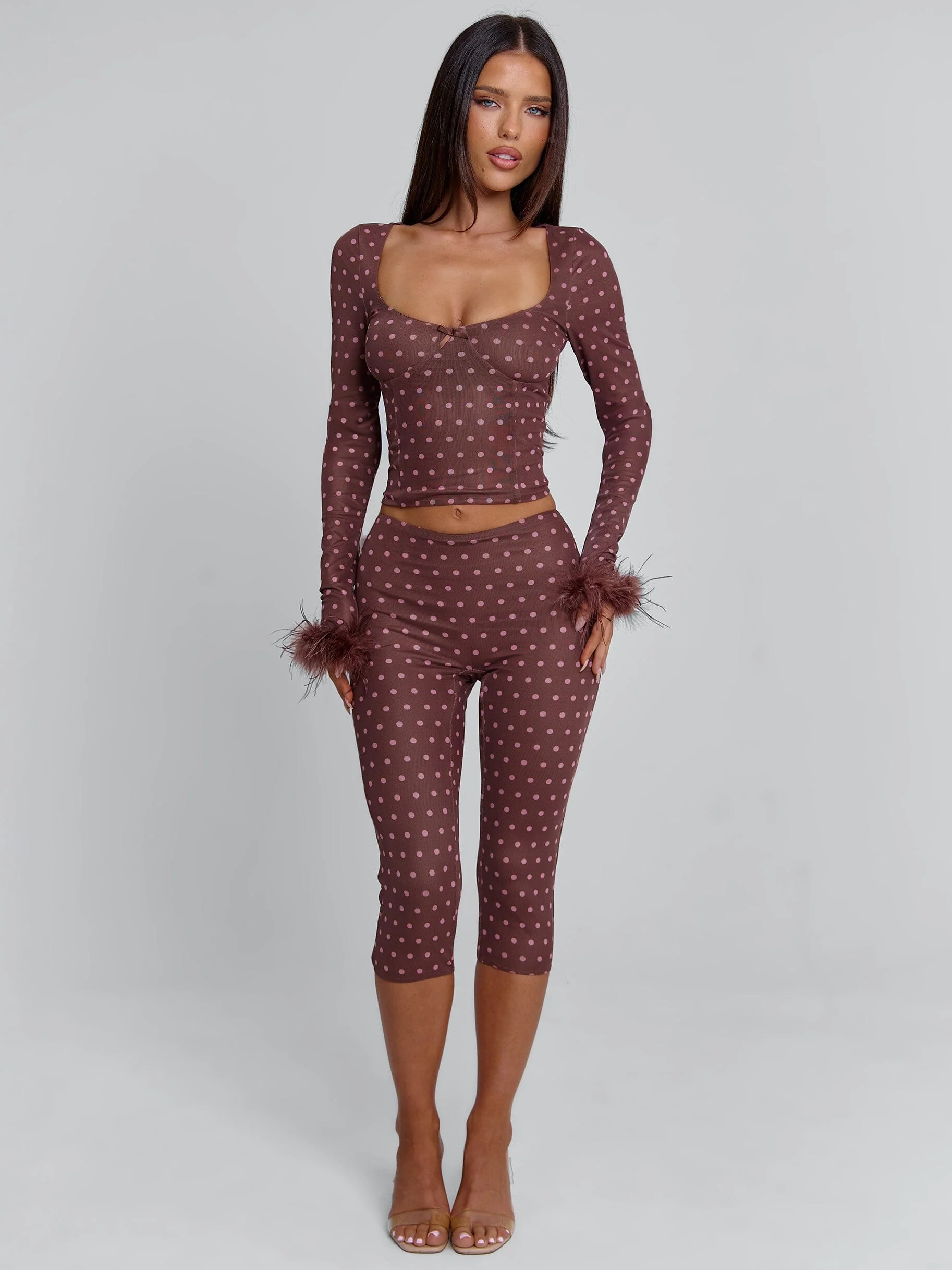 MAHRIA TOP BROWN POLKA DOT - Image 7