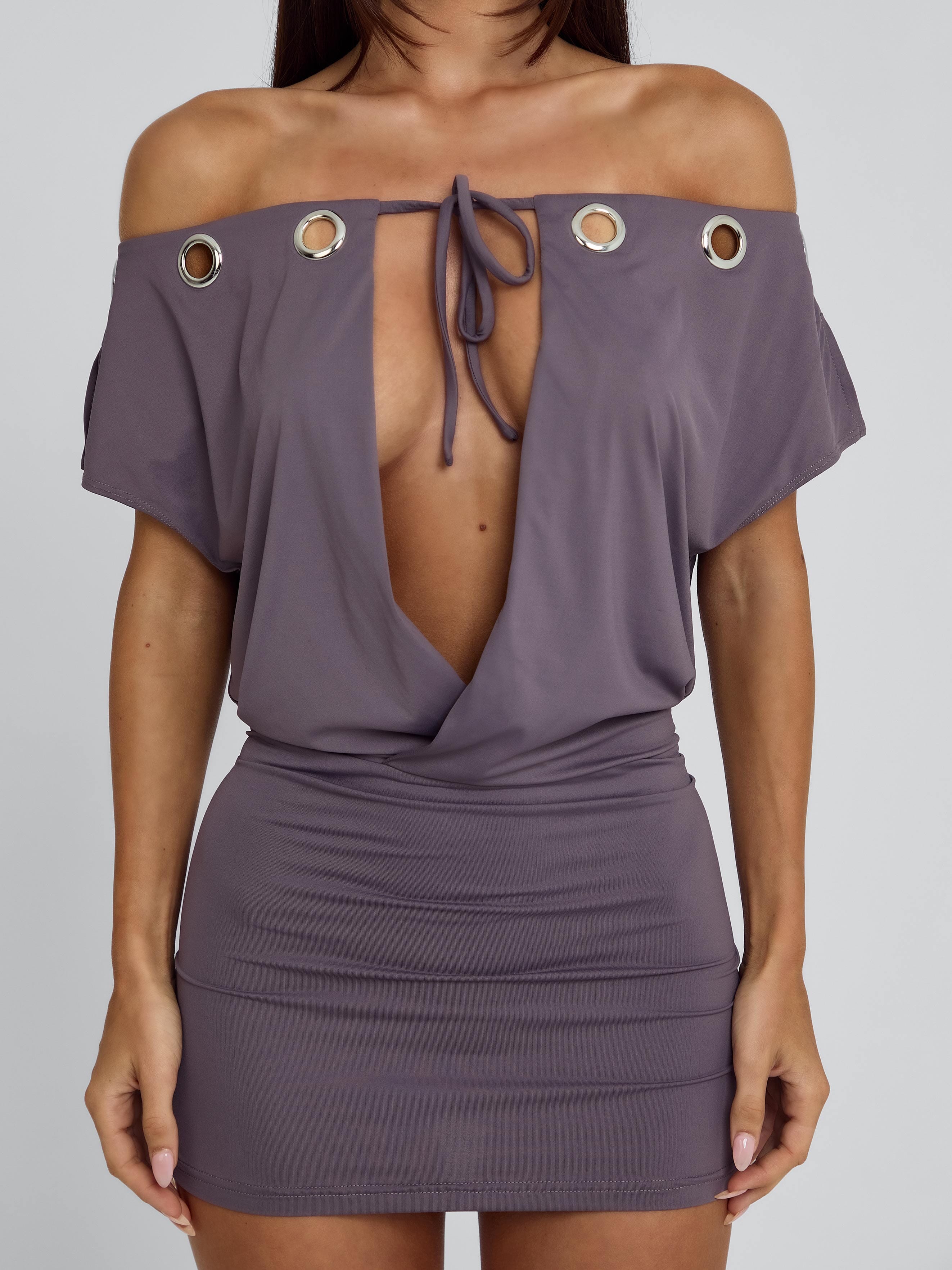MARCY MINI DRESS MAUVE - Image 5
