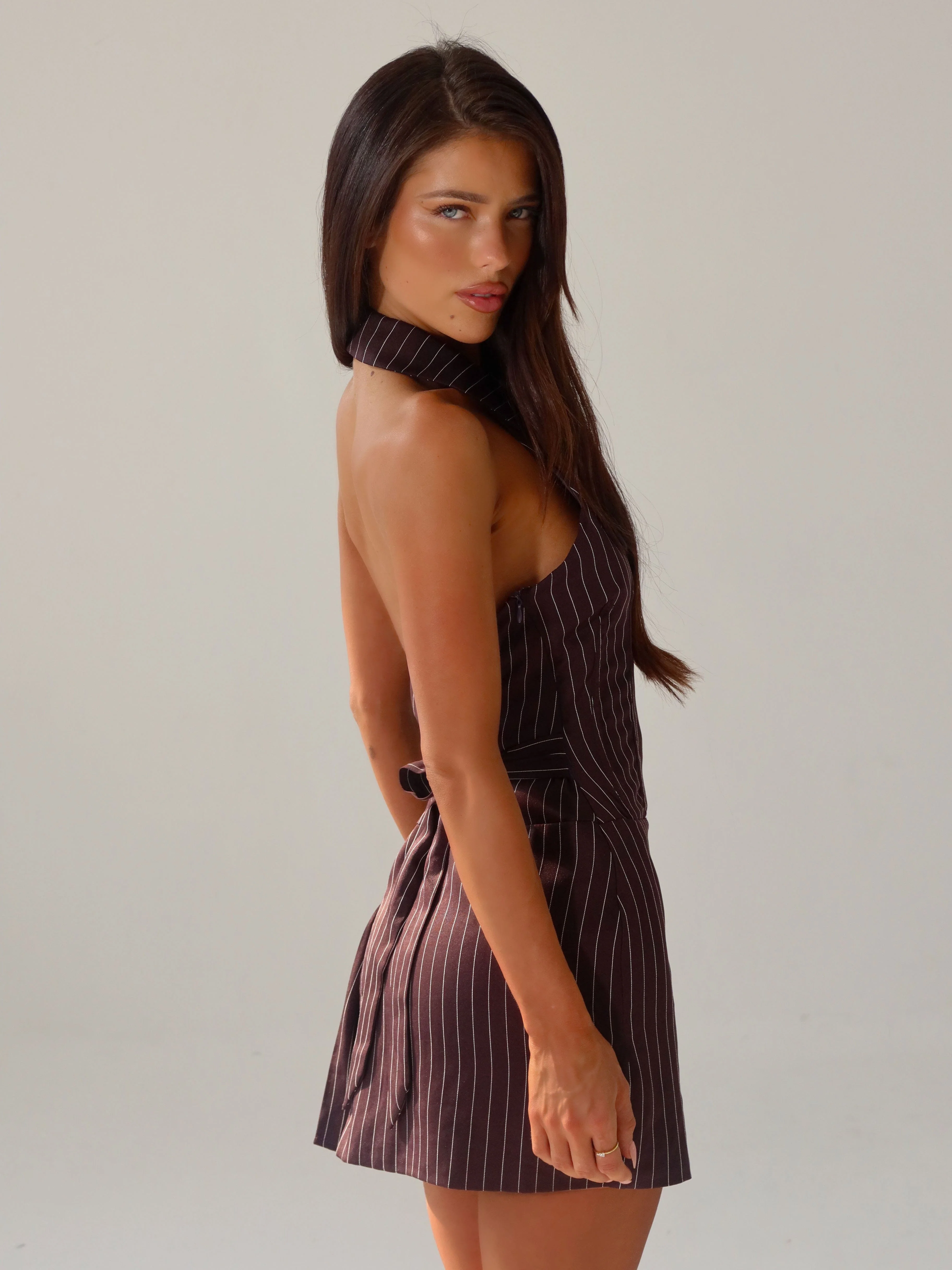 MAXII MINI DRESS BROWN - Image 5