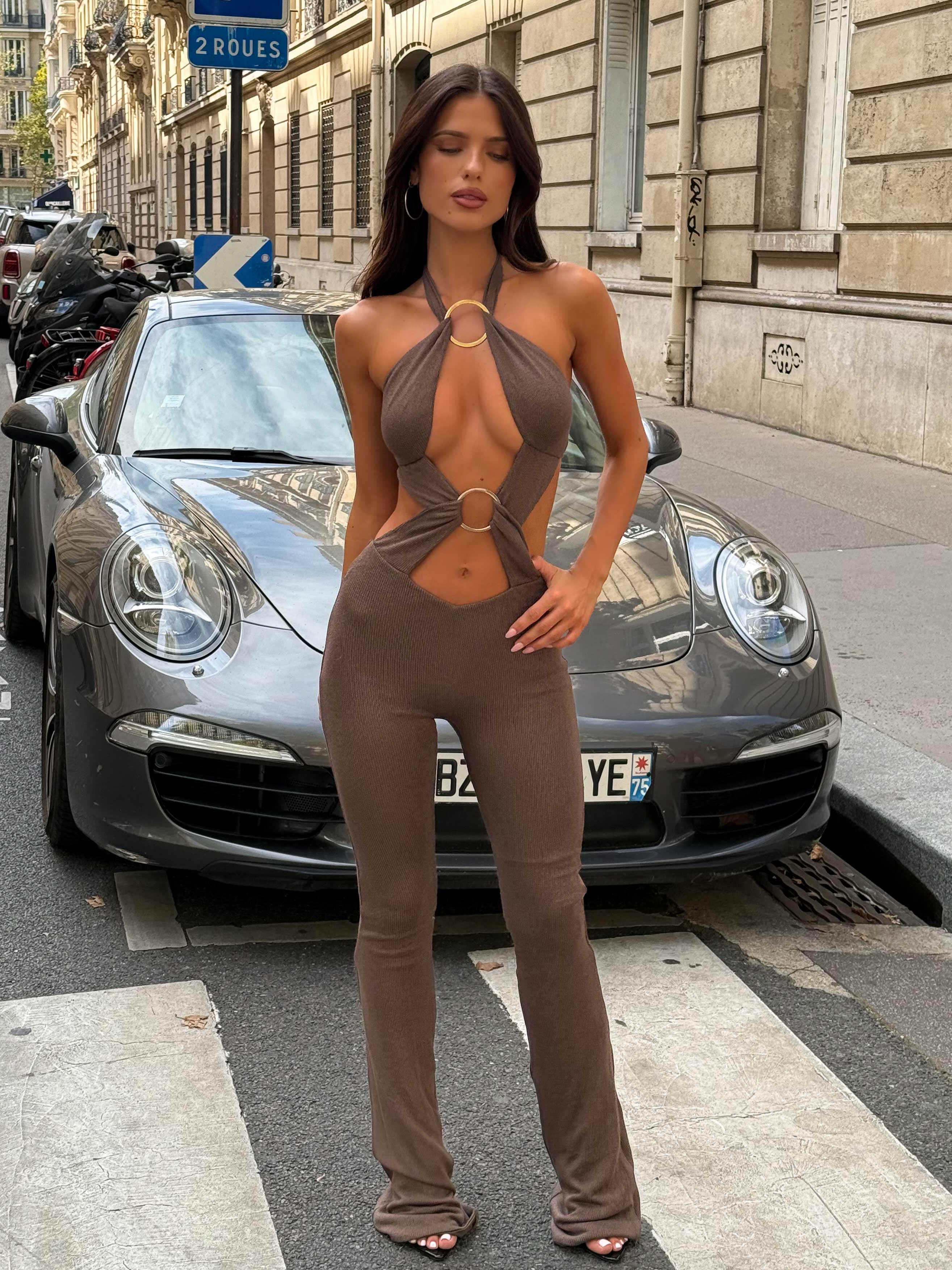 MERI JUMPSUIT CHOCOLATE - Image 3
