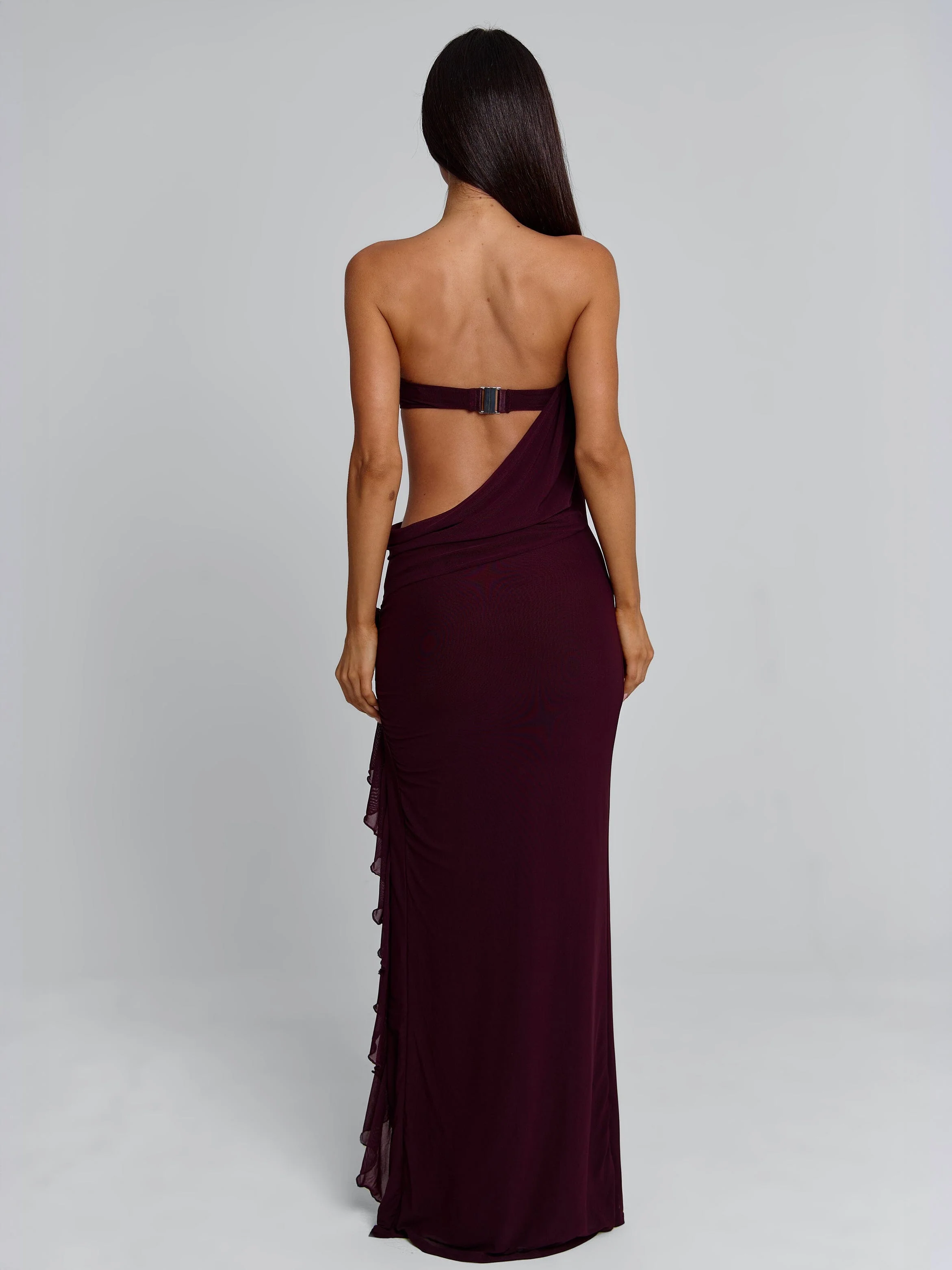MILAN MAXI DRESS DEEP MAUVE - Image 6