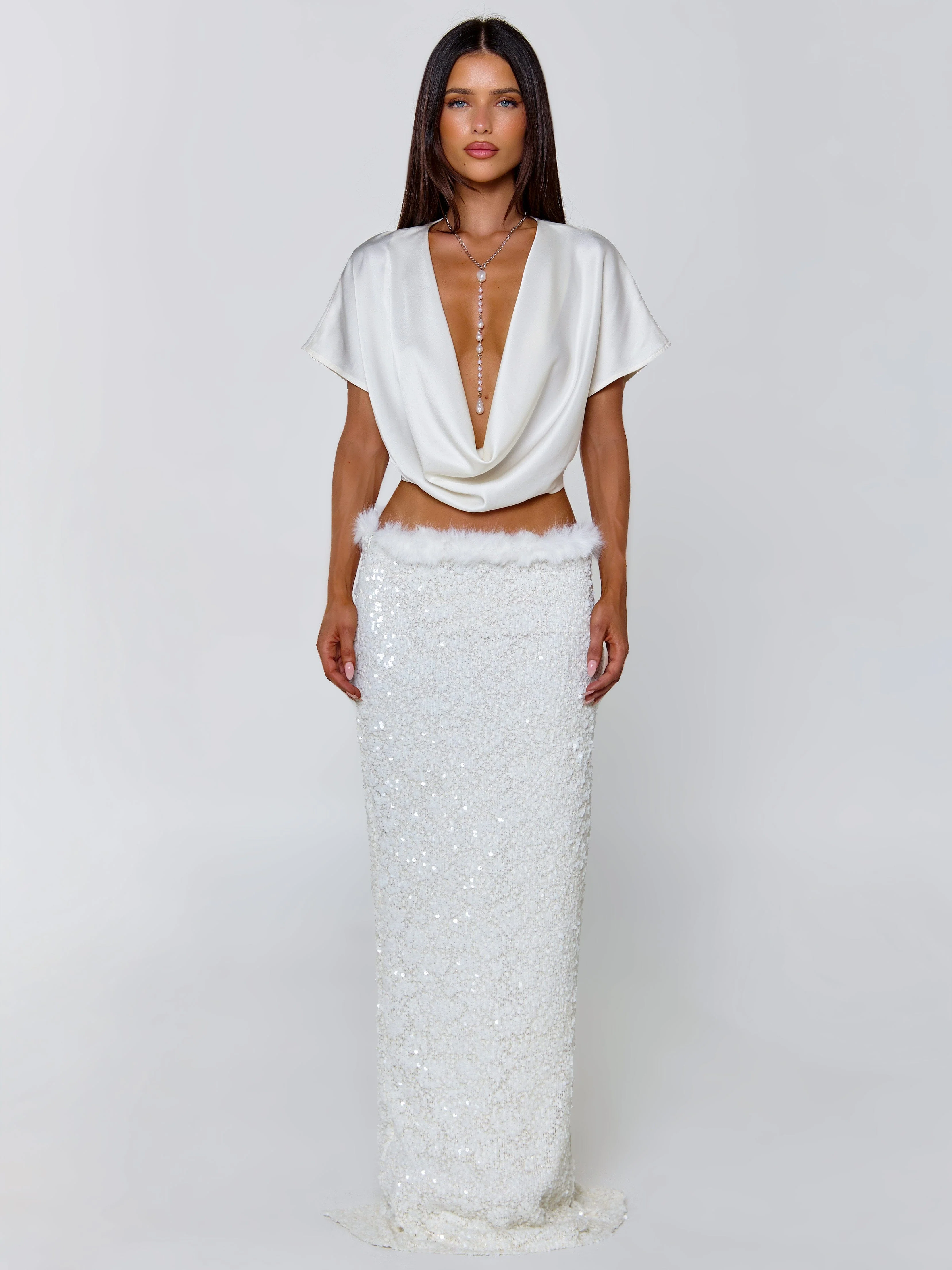 MILLIANA MAXI SKIRT WHITE - Image 2