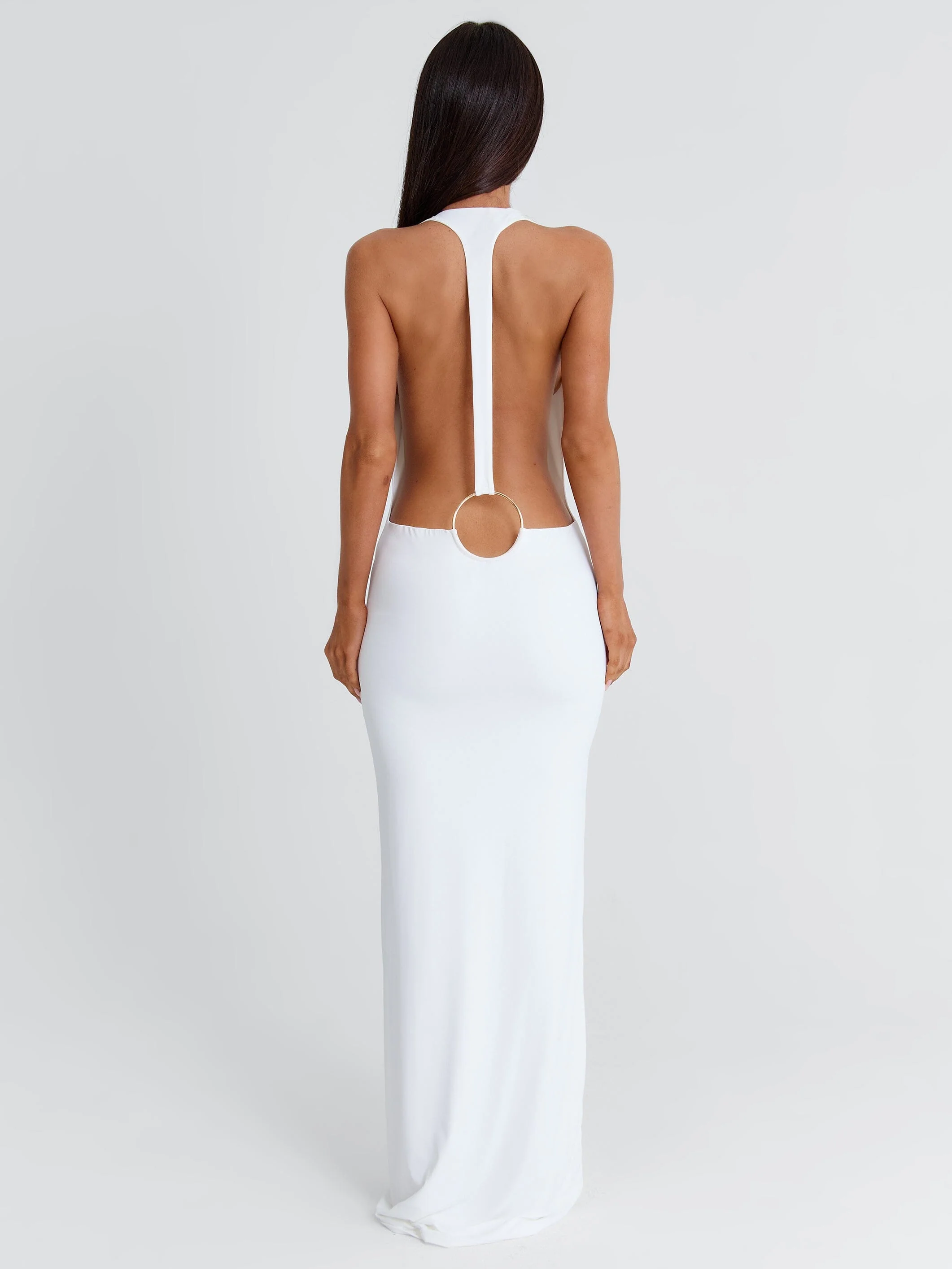 ORGIAN MAXI DRESS WHITE - Image 5