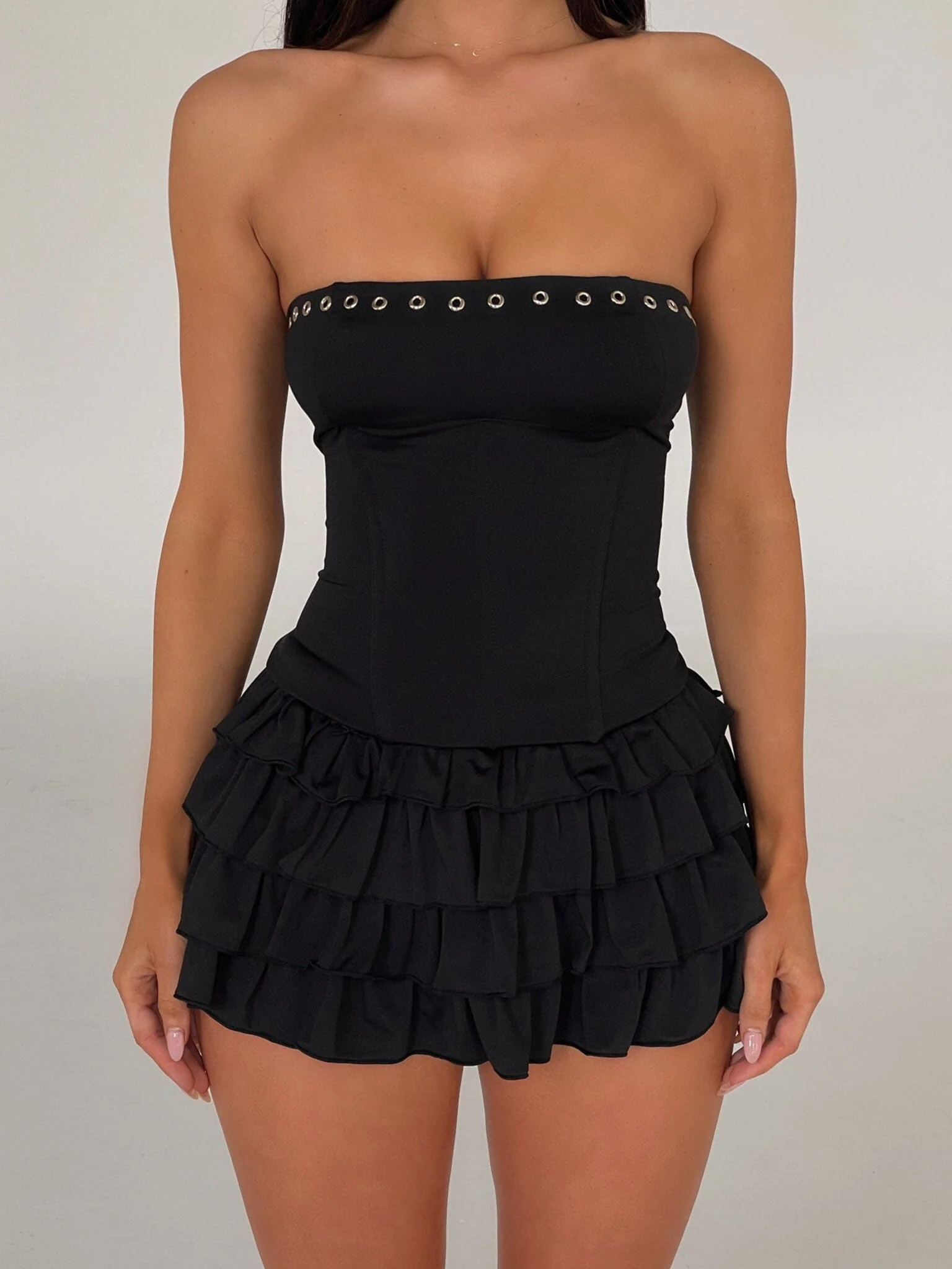 PIPPA MINI DRESS BLACK - Image 7