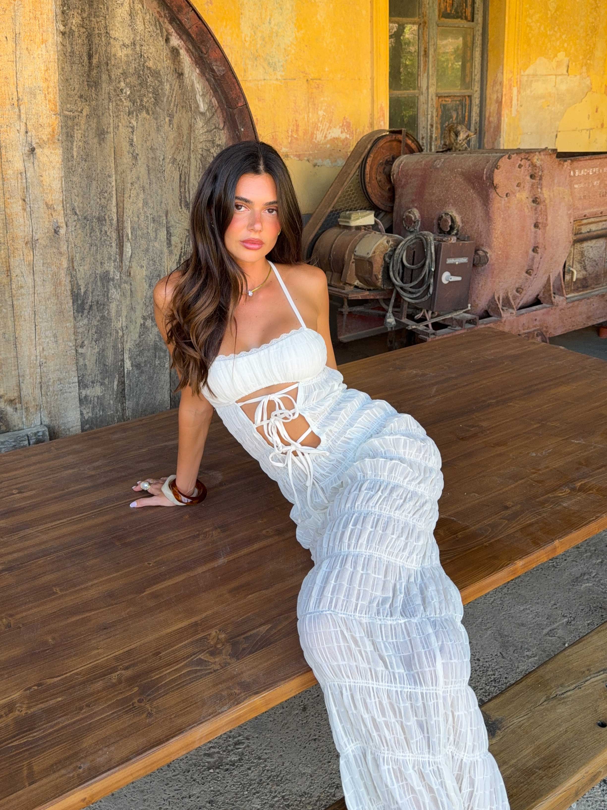 PRIANE MAXI DRESS WHITE - Image 4