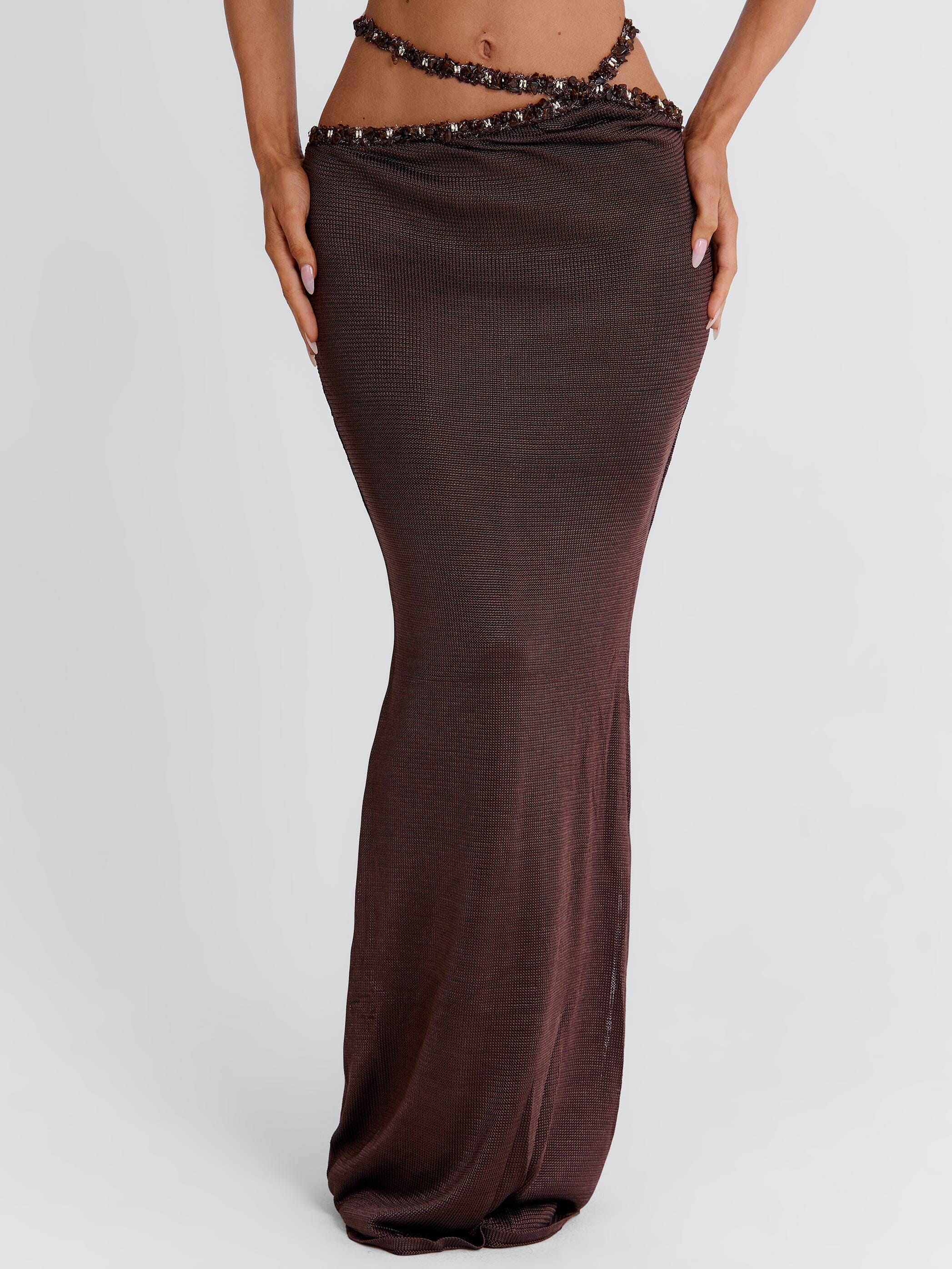 RAI MAXI SKIRT CHOCOLATE - Image 6