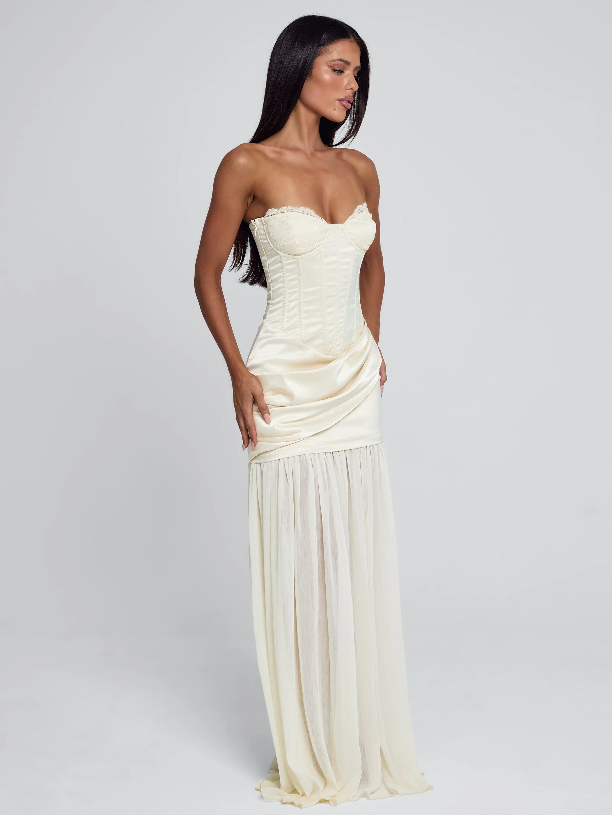 ROWNA MAXI DRESS IVORY - Image 2