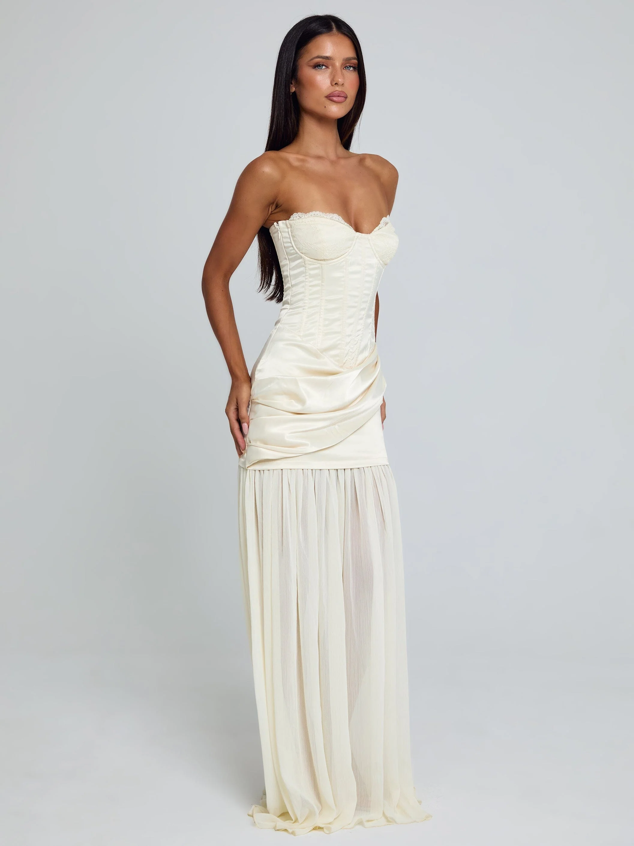 ROWNA MAXI DRESS IVORY - Image 4