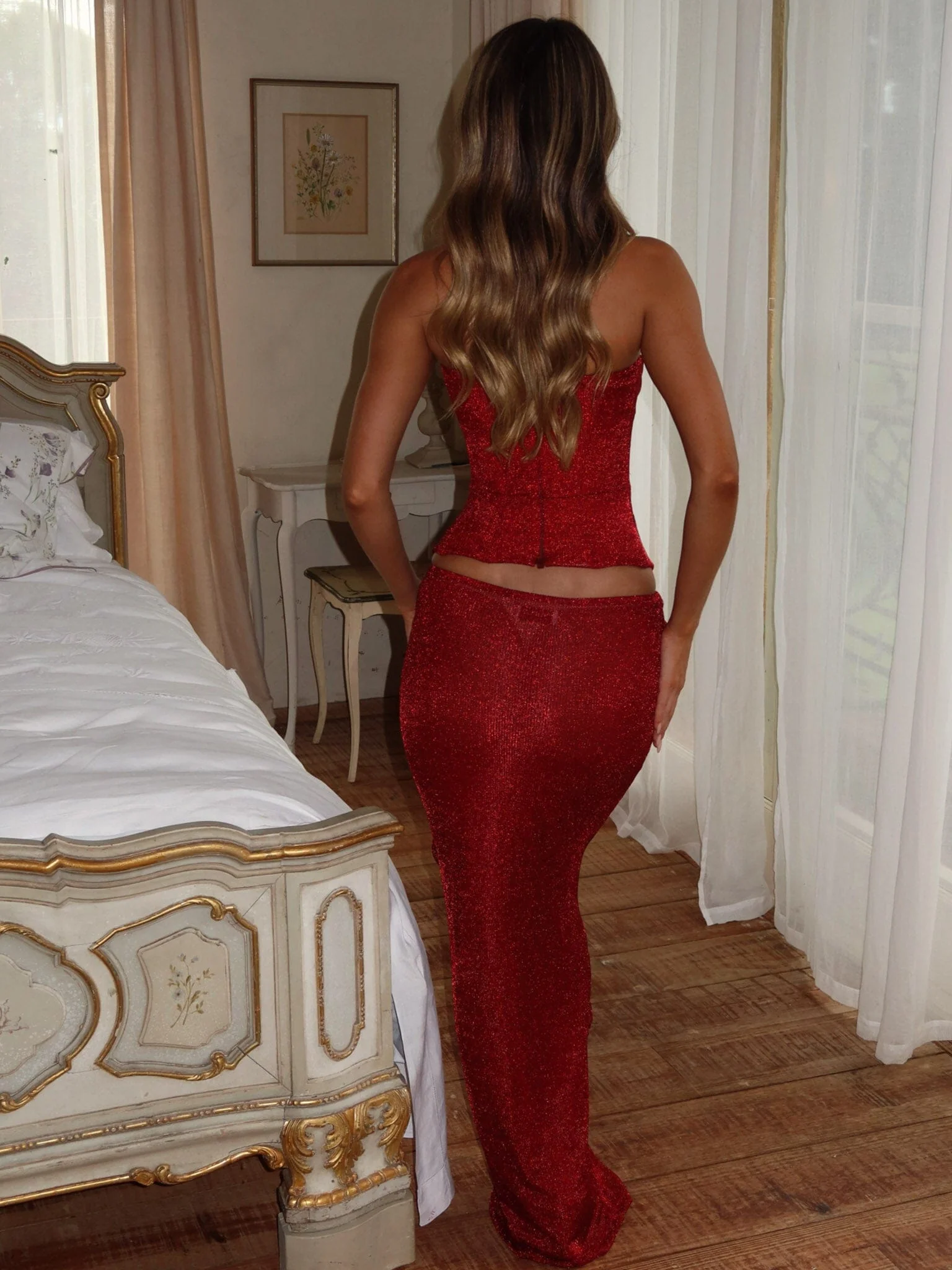 SOLA FLOWER CORSET RED SHIMMER - Image 5