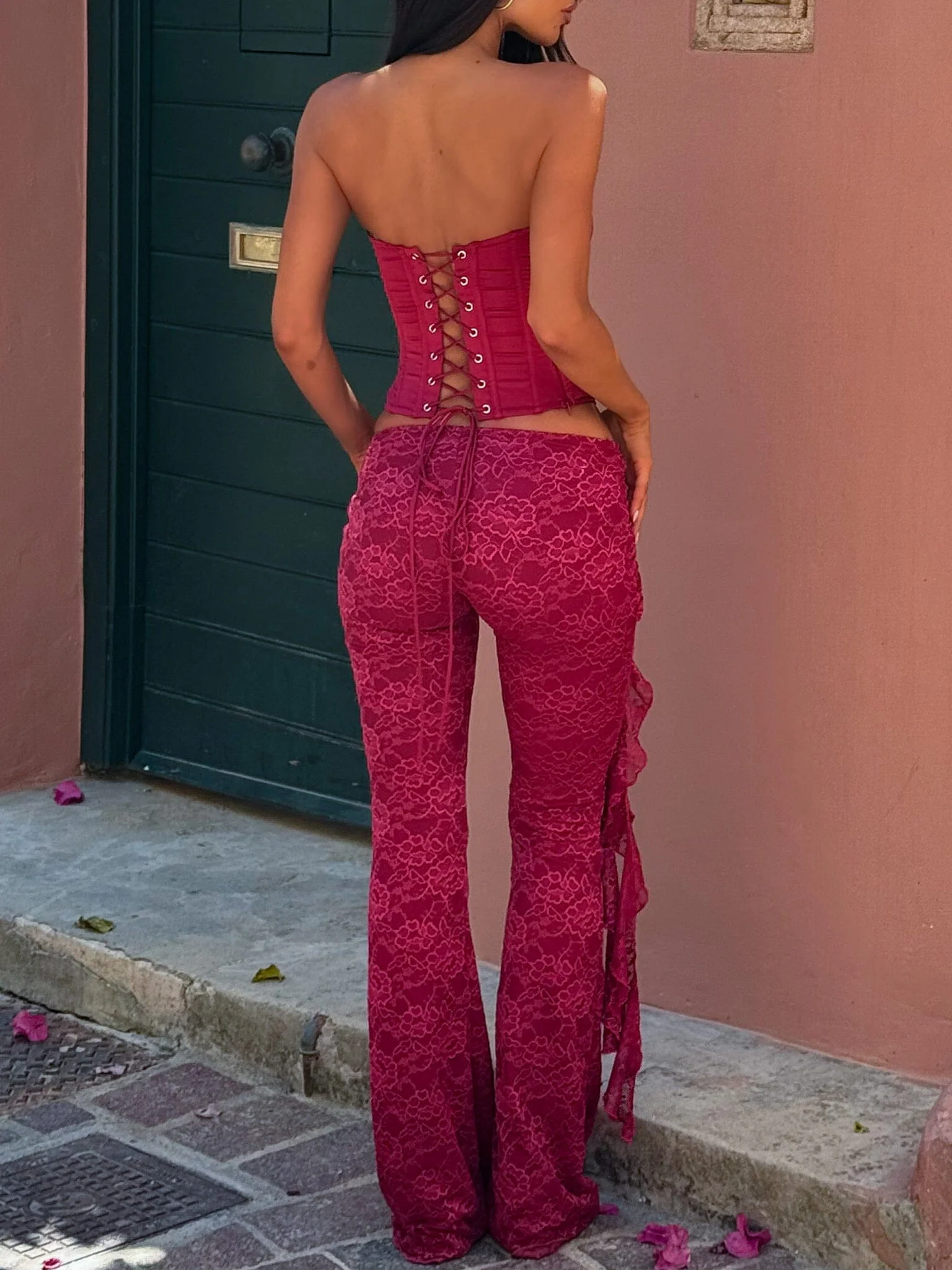 SUMMEI CORSET TOP BURGUNDY - Image 6