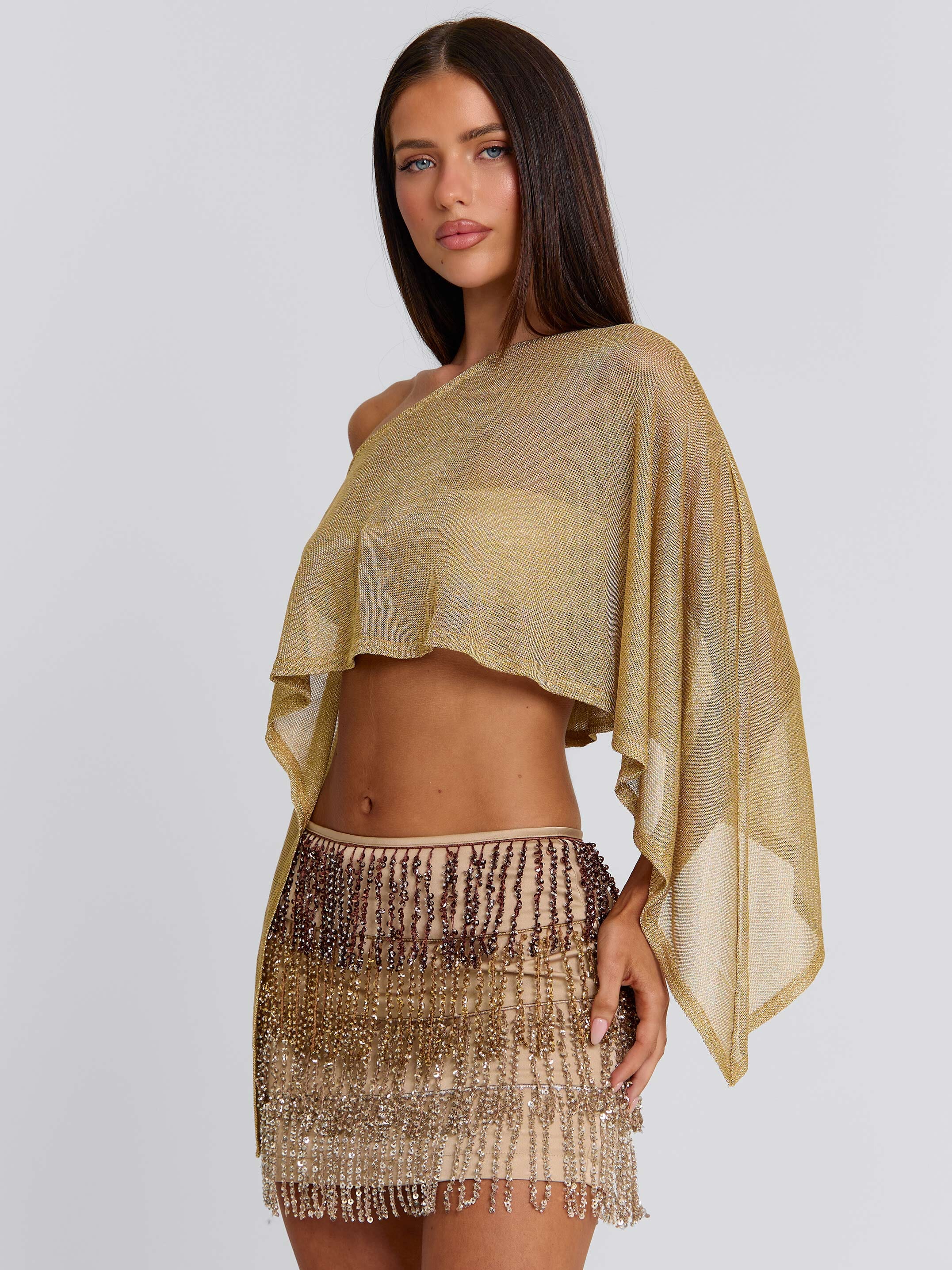 VALINA MINI SKIRT GOLD - Image 6