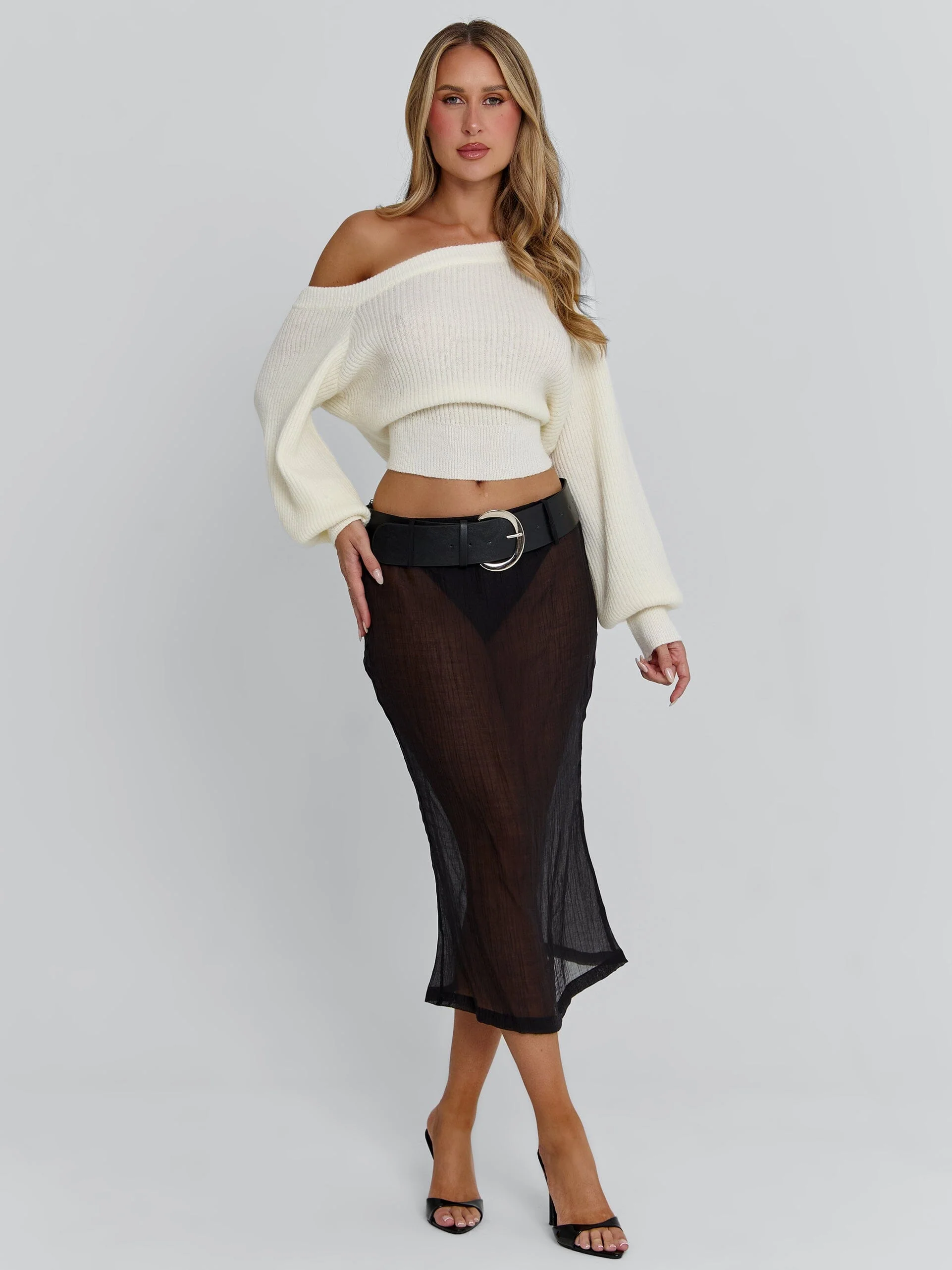 VELANA MIDI SKIRT BLACK