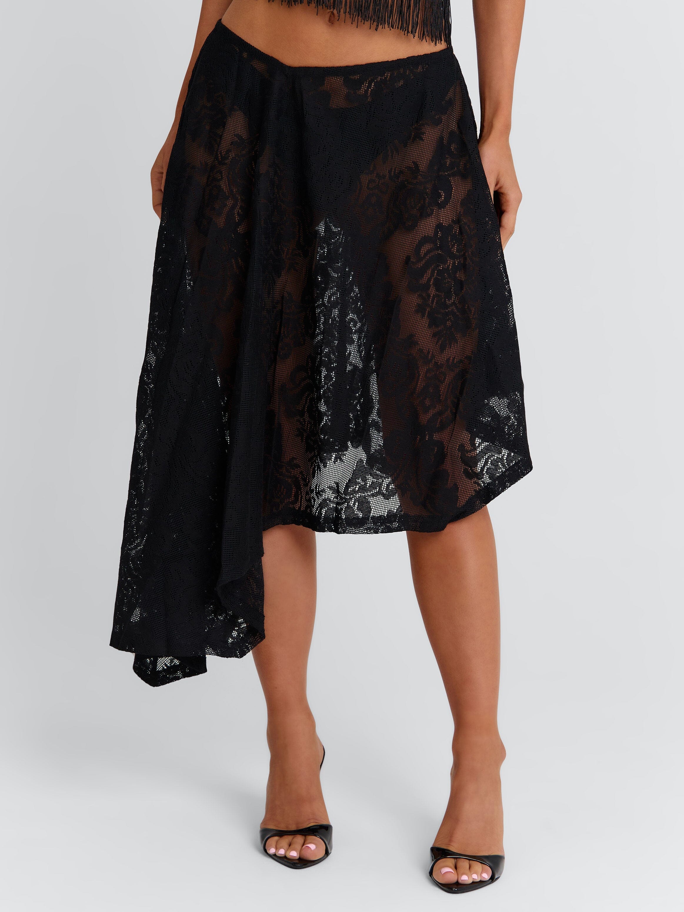 XIMENA MIDI SKIRT BLACK - Image 5