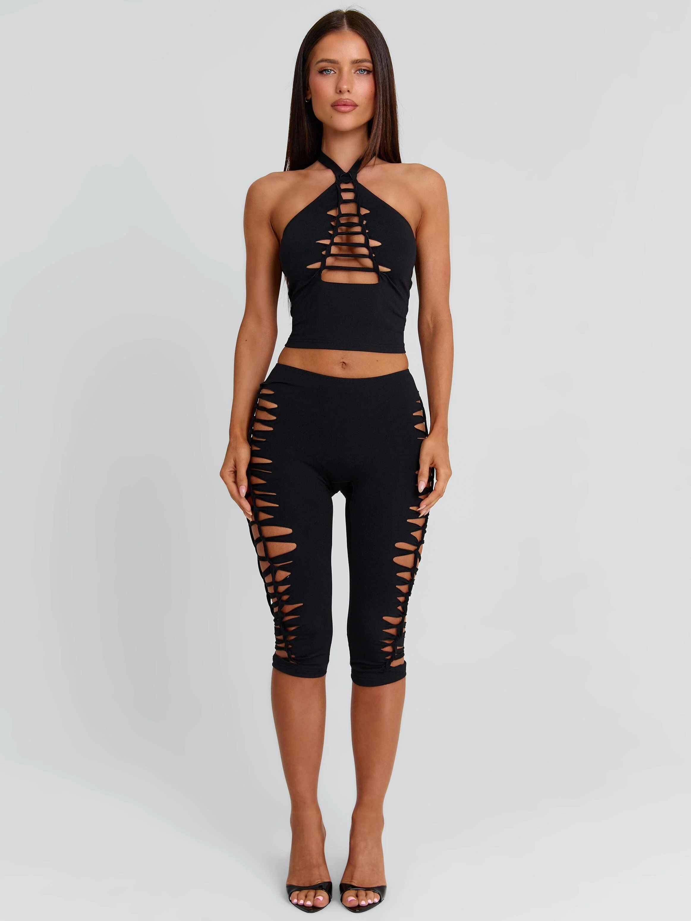 ZHERA CAPRI PANTS BLACK - Image 2